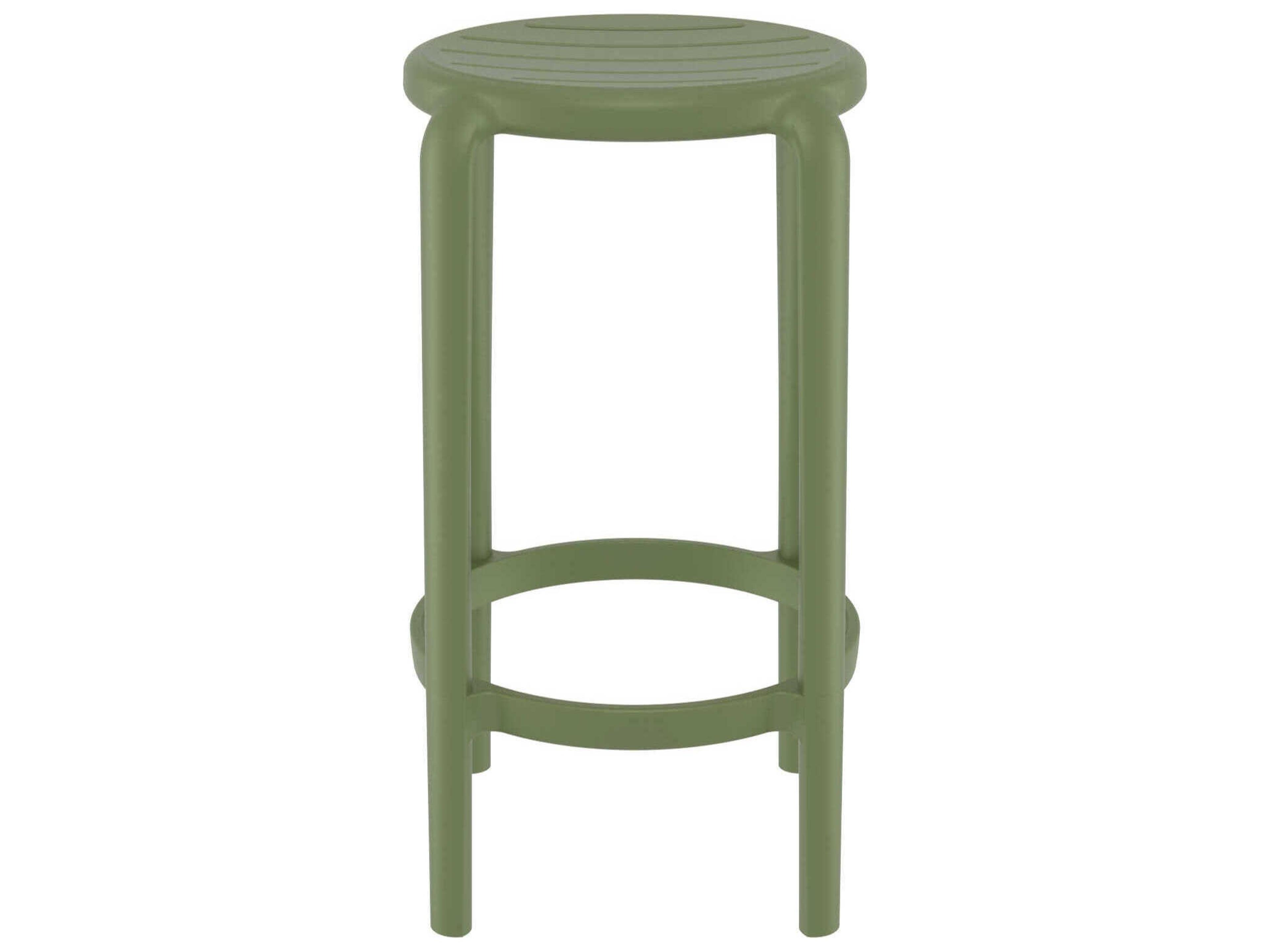Compamia Tom Olive Green Polypropylene Counter Stool
