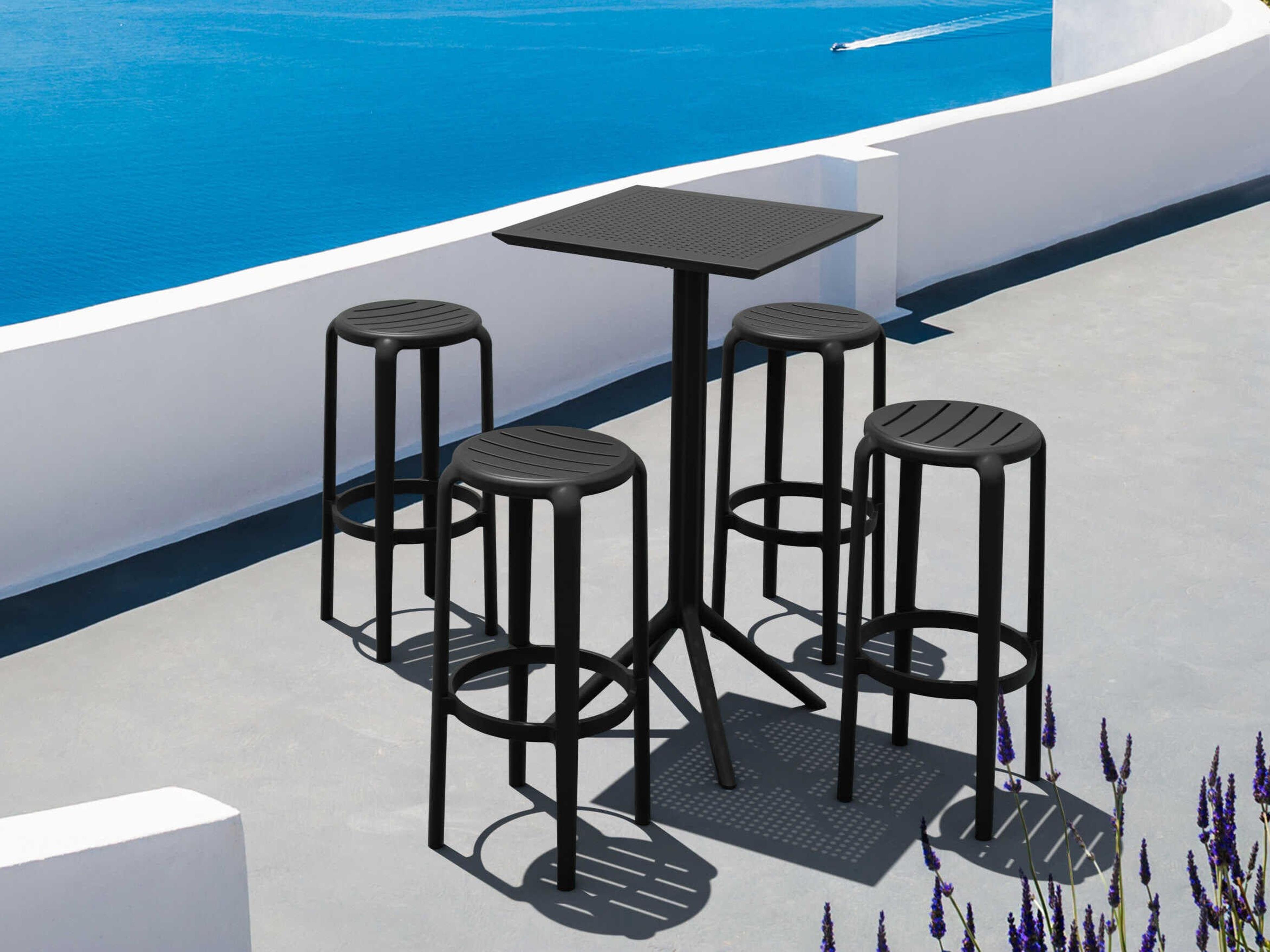 Compamia Tom Black Polypropylene Bar Stool