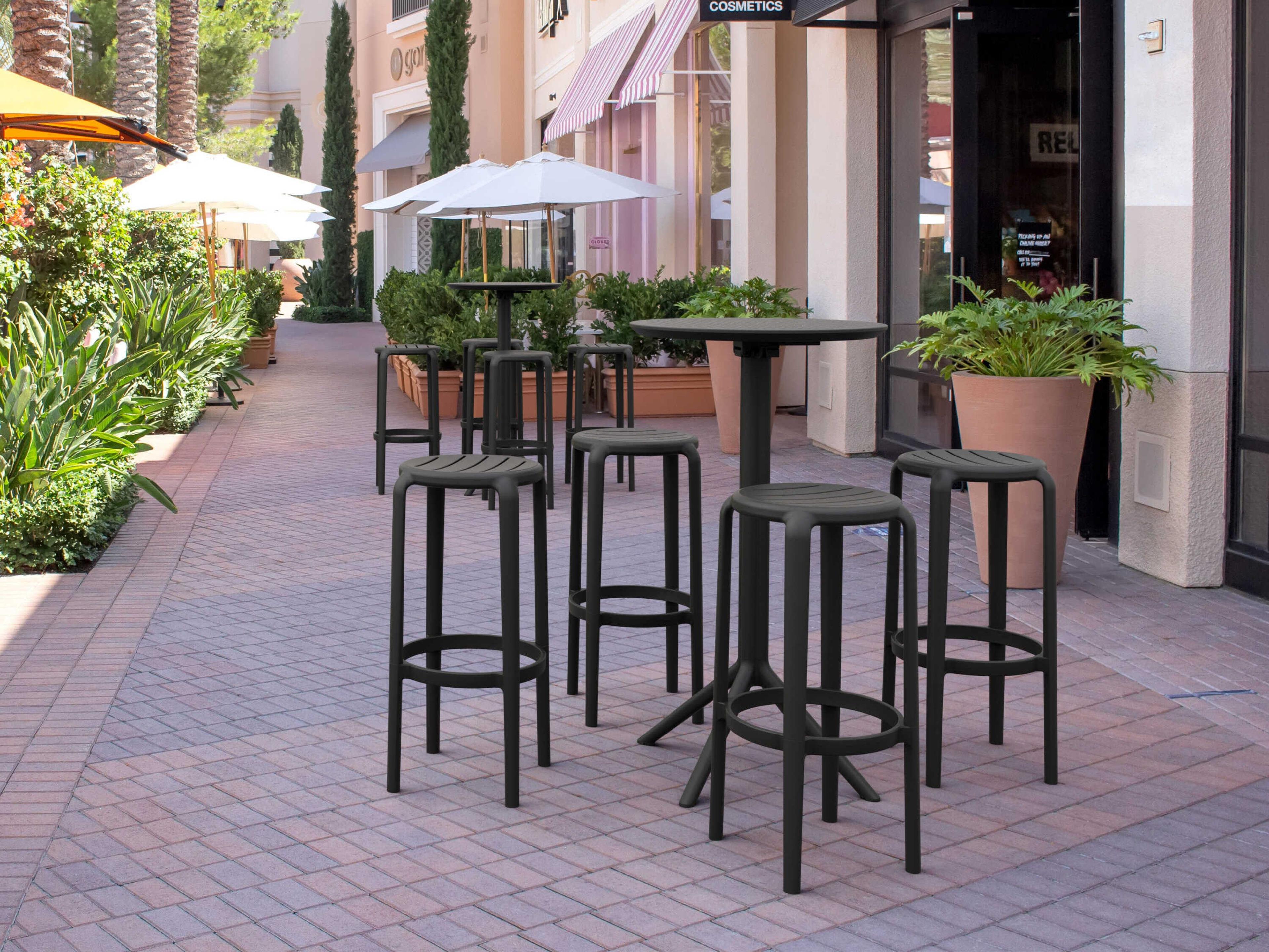 Compamia Tom Black Polypropylene Bar Stool