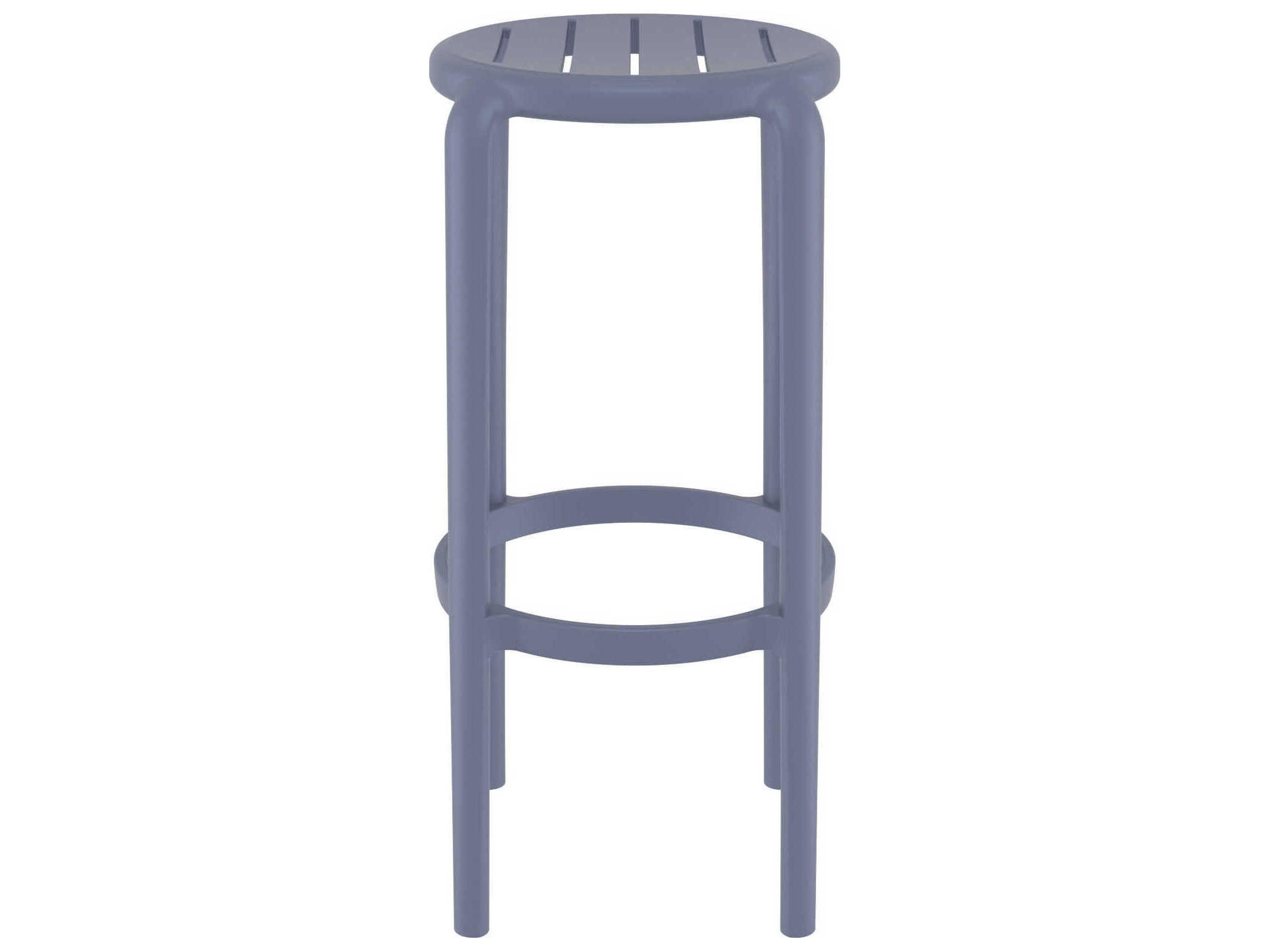 Compamia Tom Dark Gray Polypropylene Bar Stool