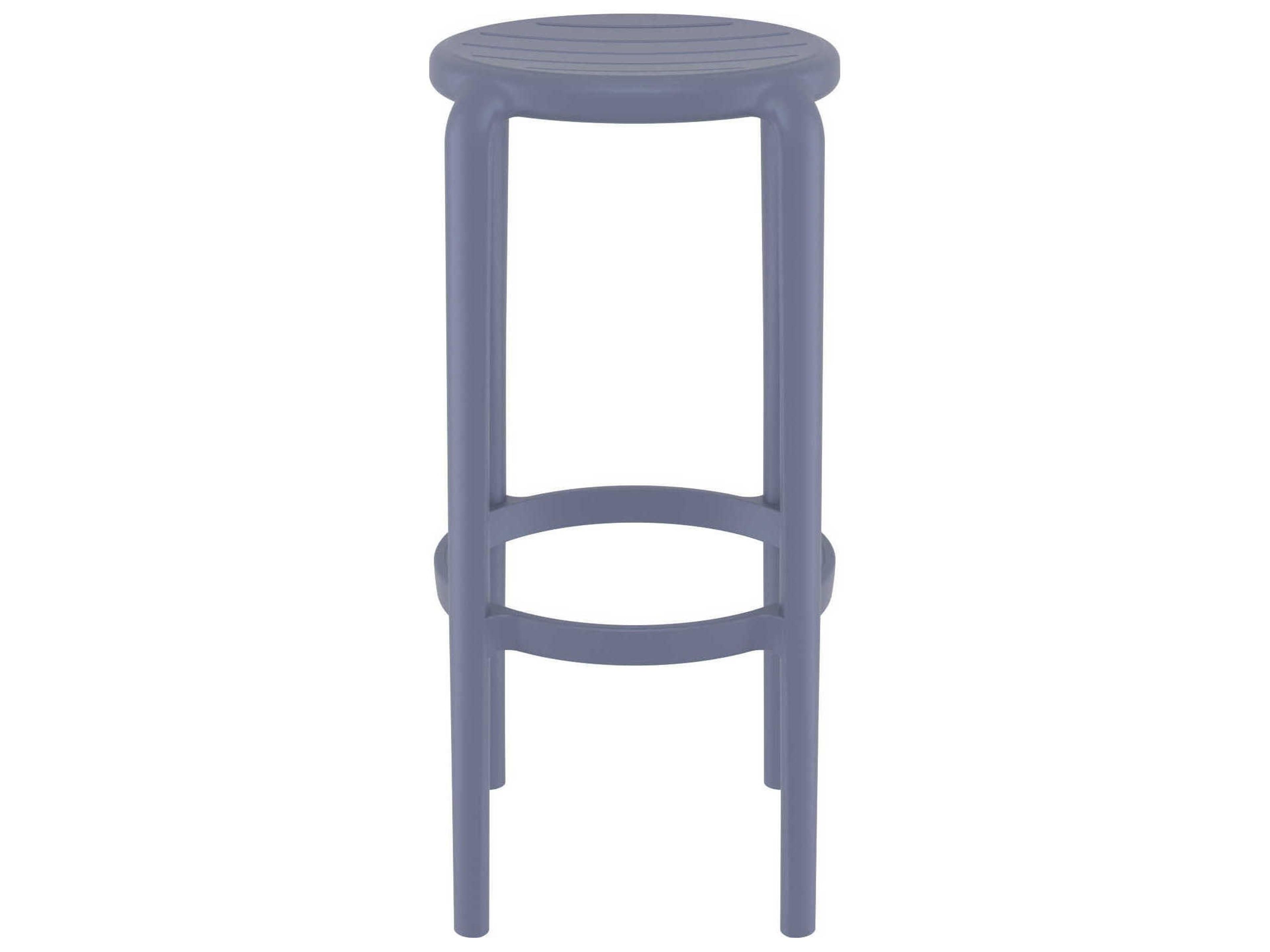 Compamia Tom Dark Gray Polypropylene Bar Stool