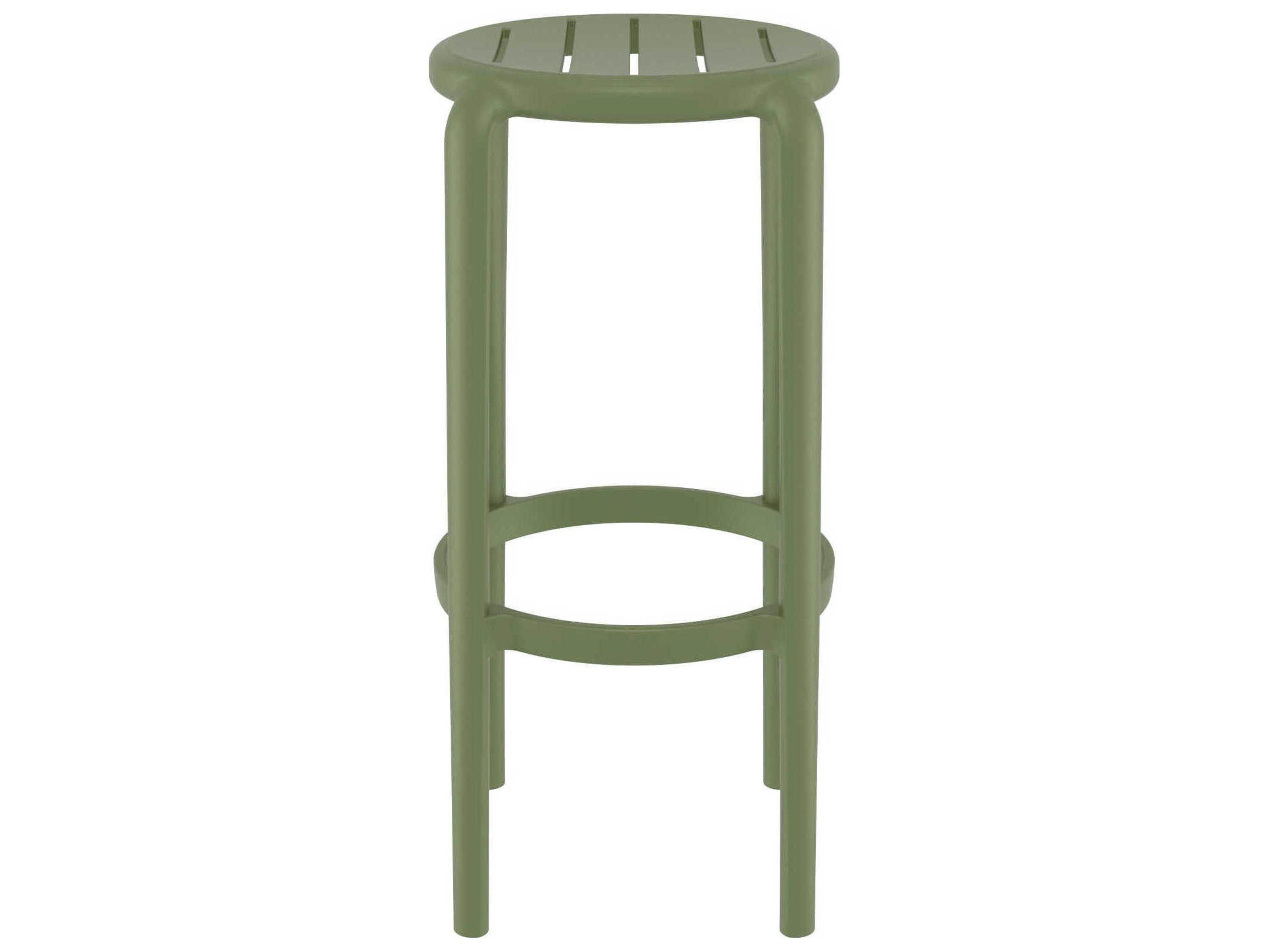 Compamia Tom Olive Green Polypropylene Bar Stool