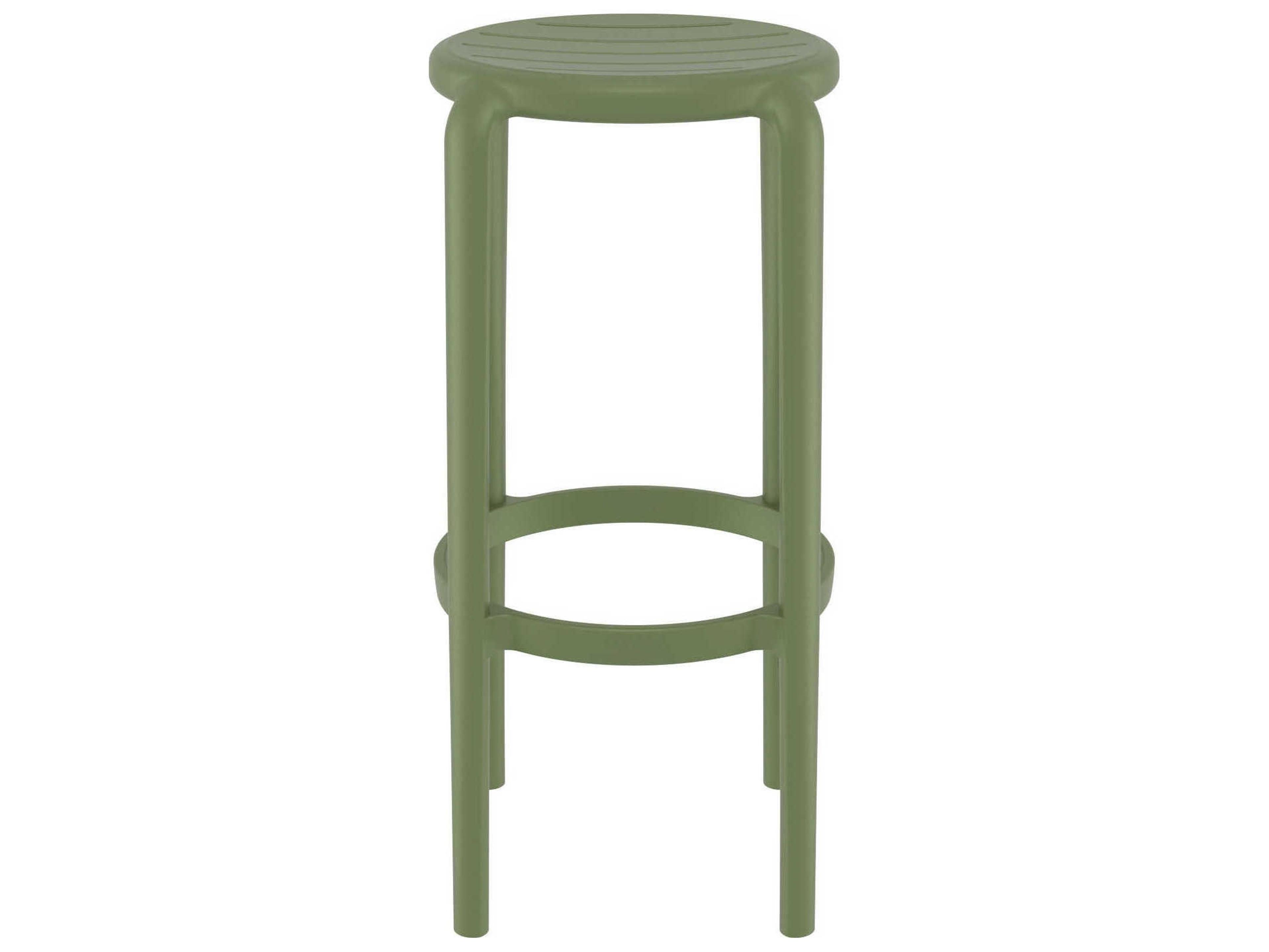 Compamia Tom Olive Green Polypropylene Bar Stool