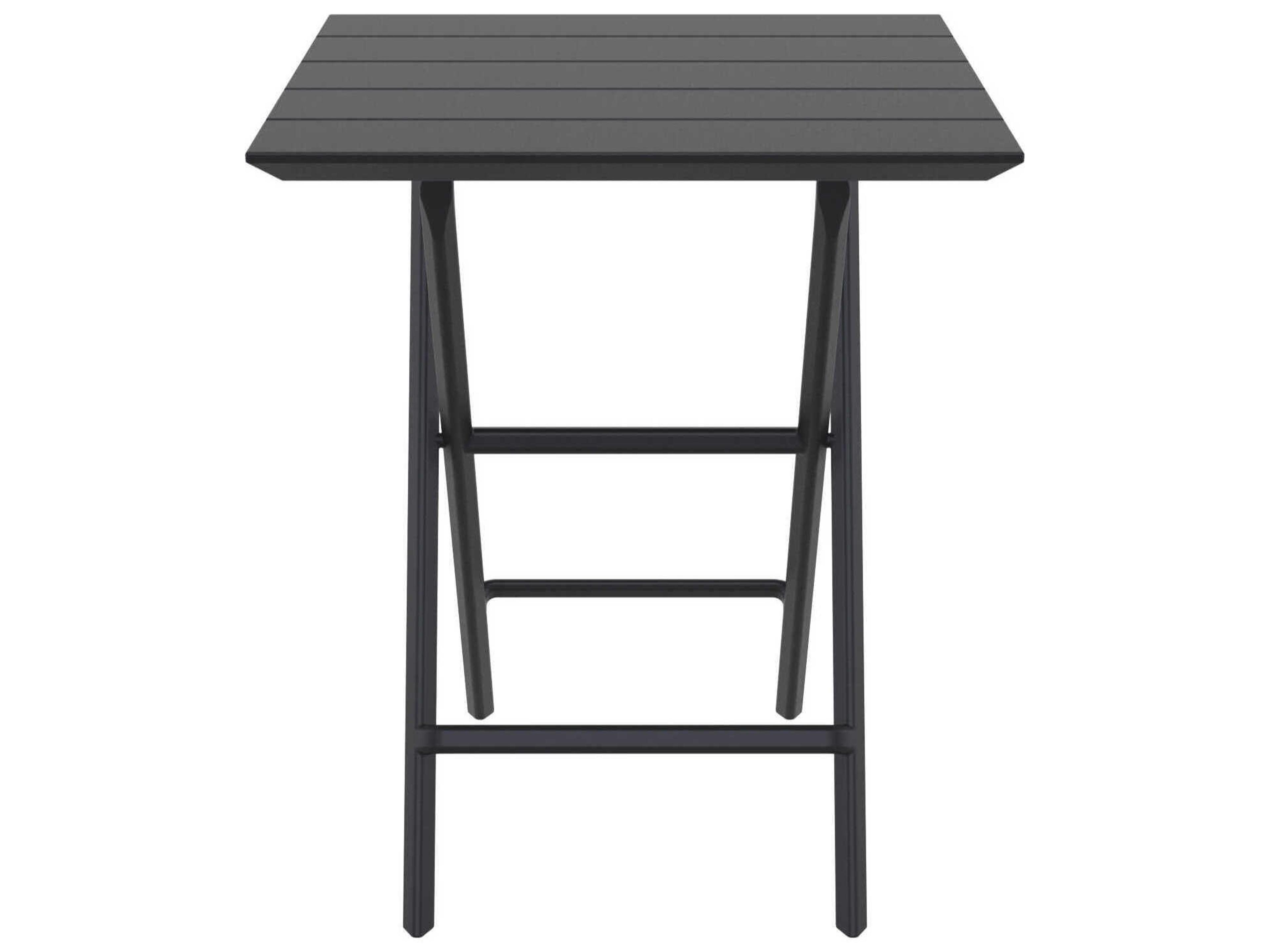 Compamia Helen Black Polypropylene Square Bistro Table