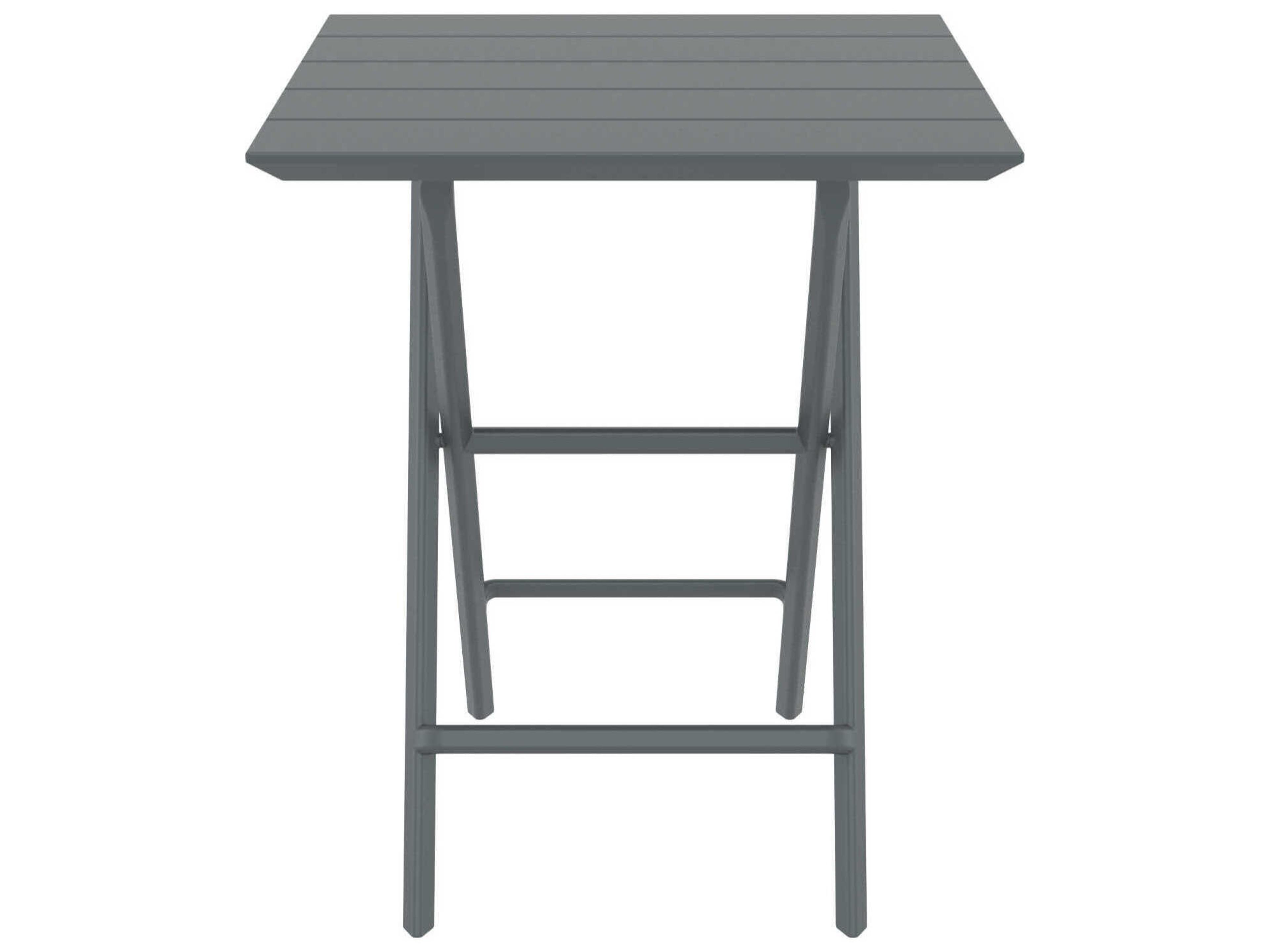 Compamia Helen Dark Gray Polypropylene Square Bistro Table
