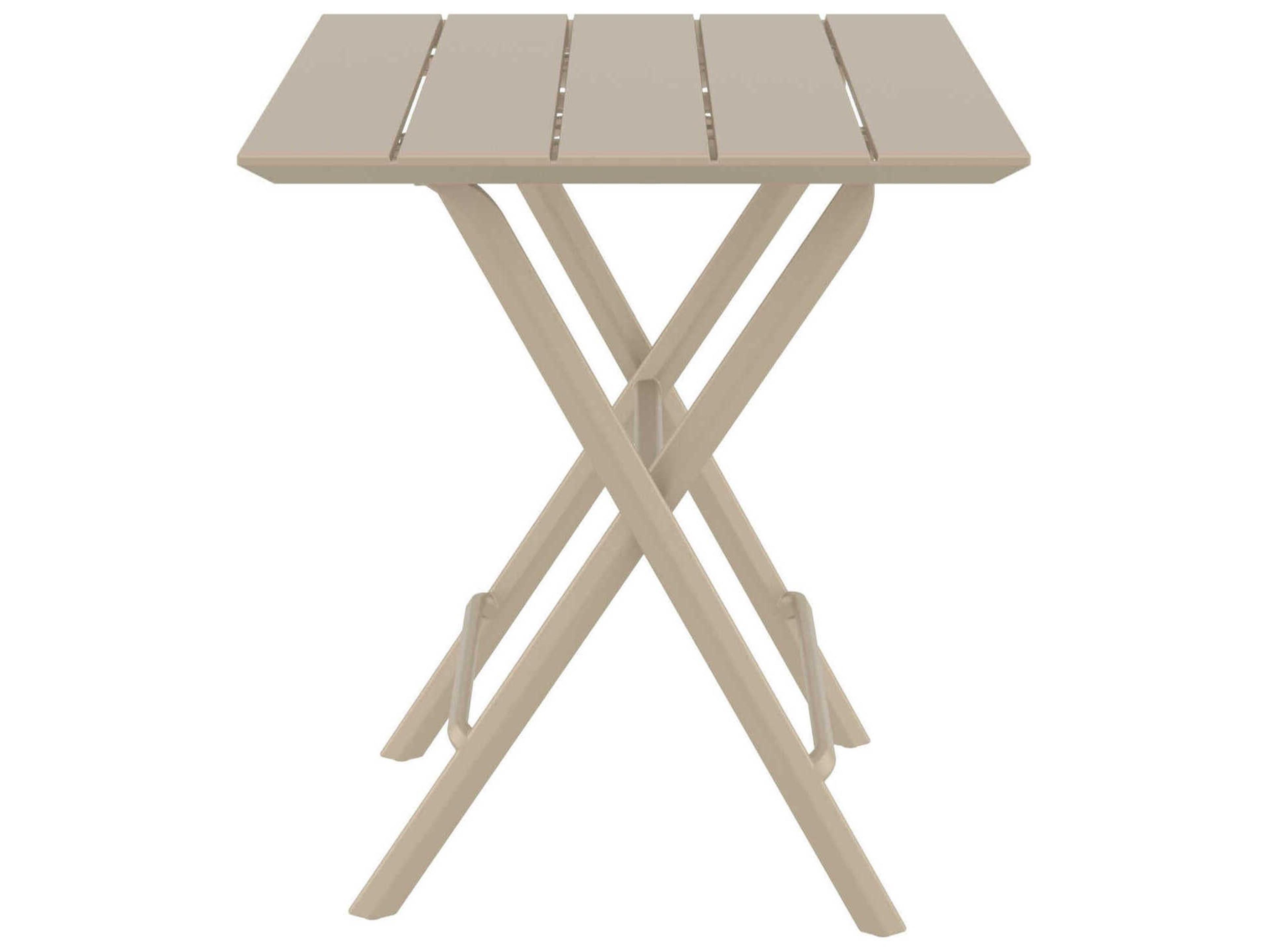 Compamia Helen Taupe Polypropylene Square Bistro Table