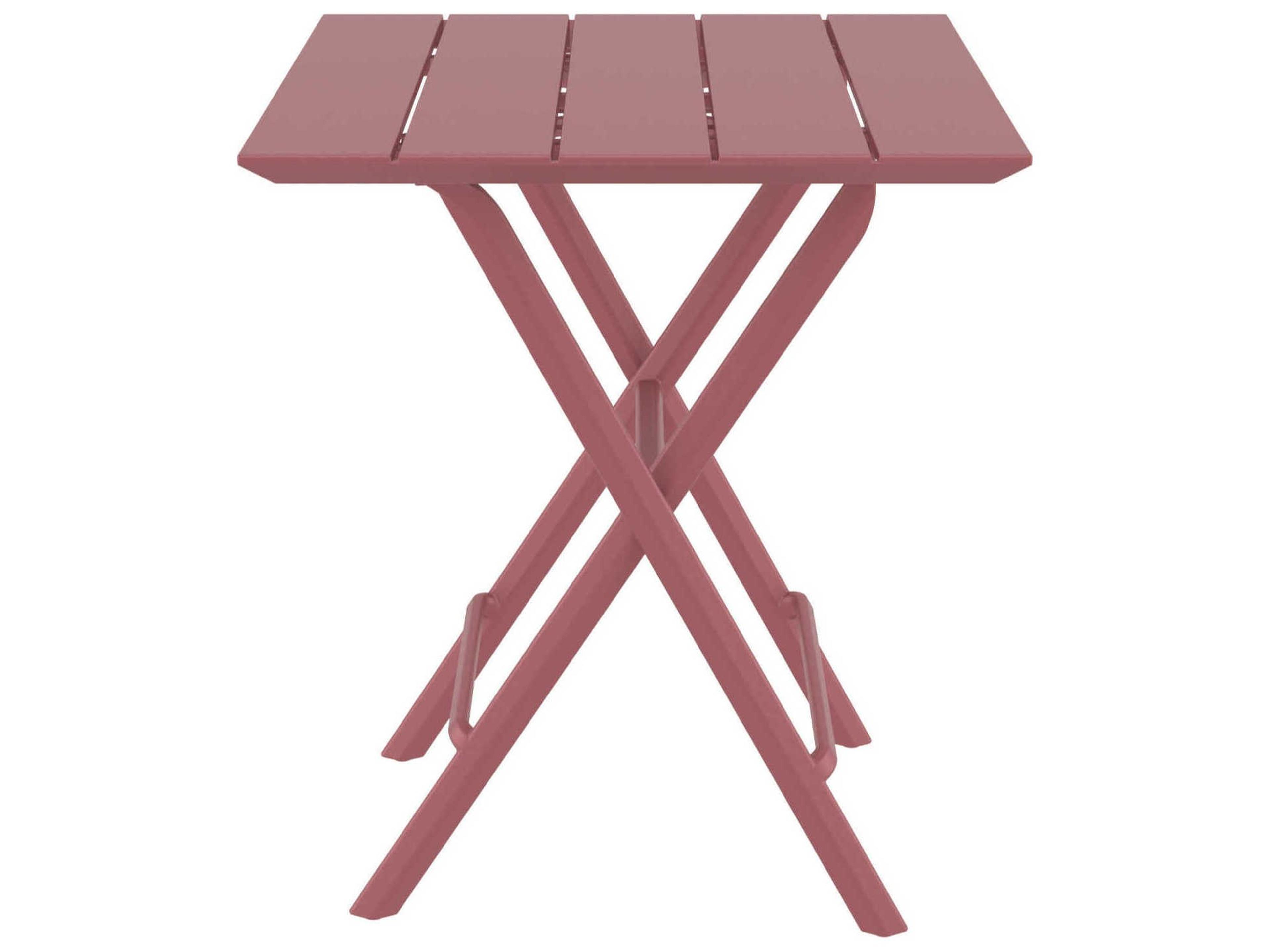 Compamia Helen Marsala Polypropylene Square Bistro Table