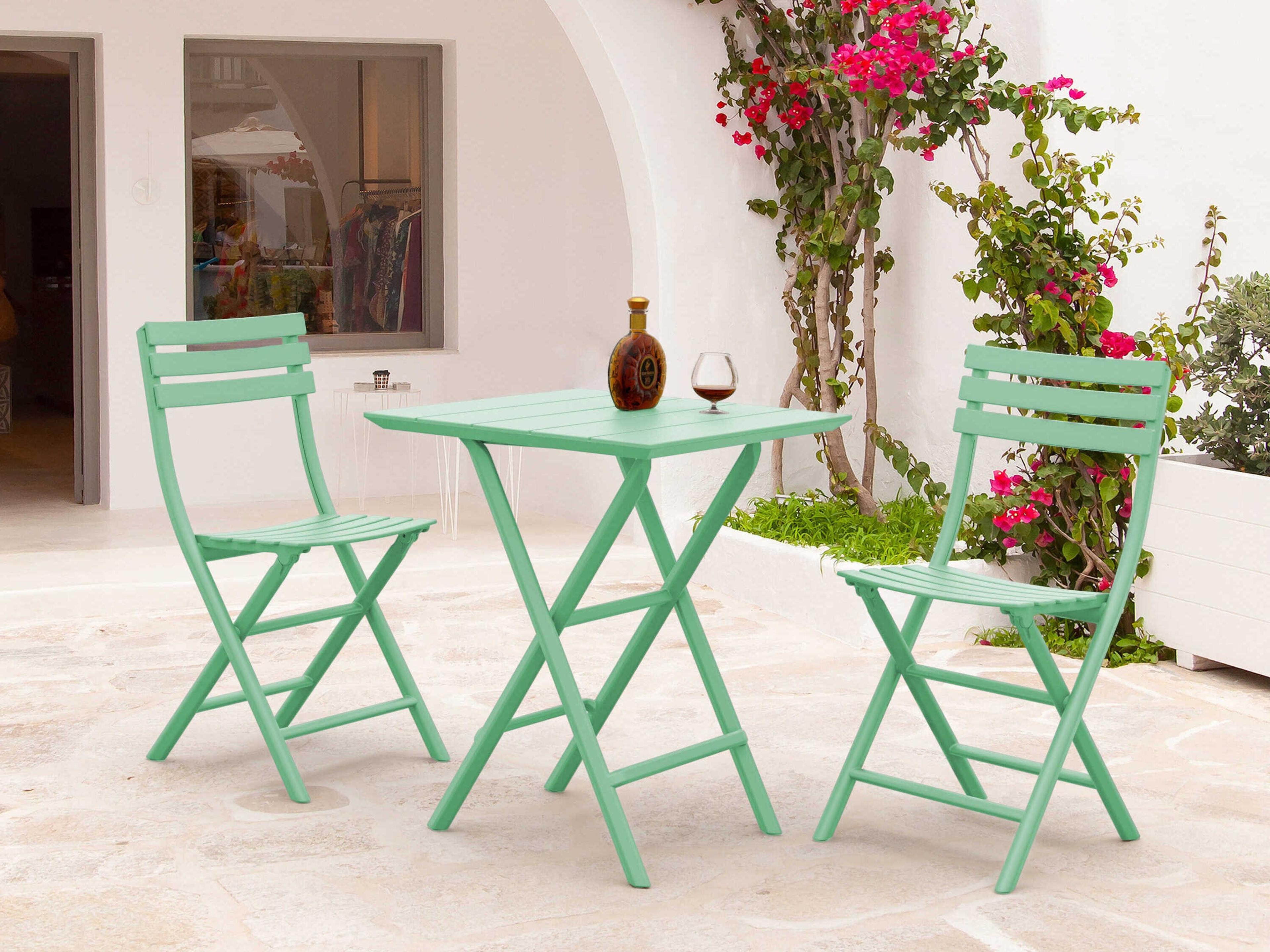 Compamia Helen Opaline Polypropylene Square Bistro Table