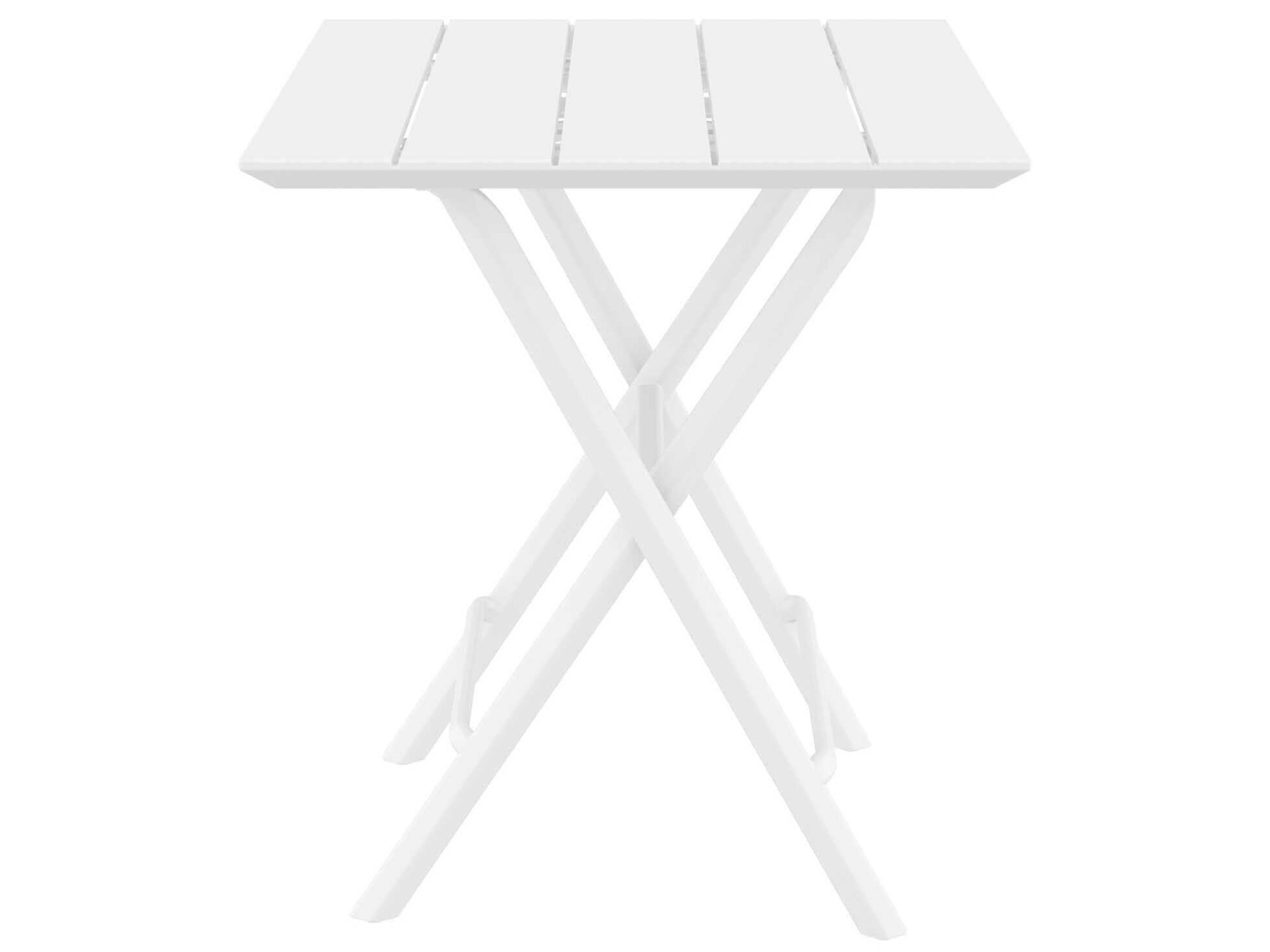 Compamia Helen White Polypropylene Square Bistro Table