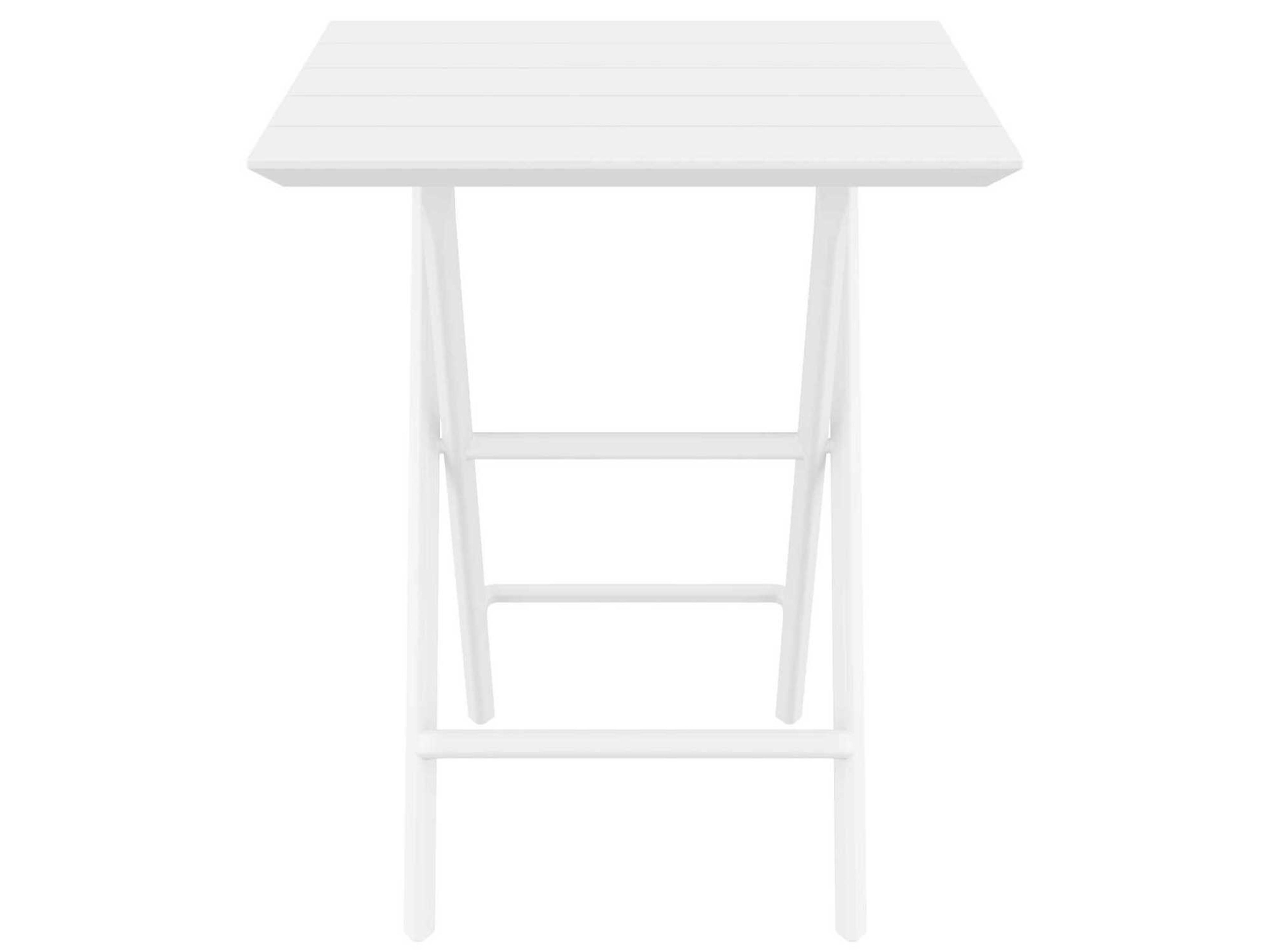 Compamia Helen White Polypropylene Square Bistro Table