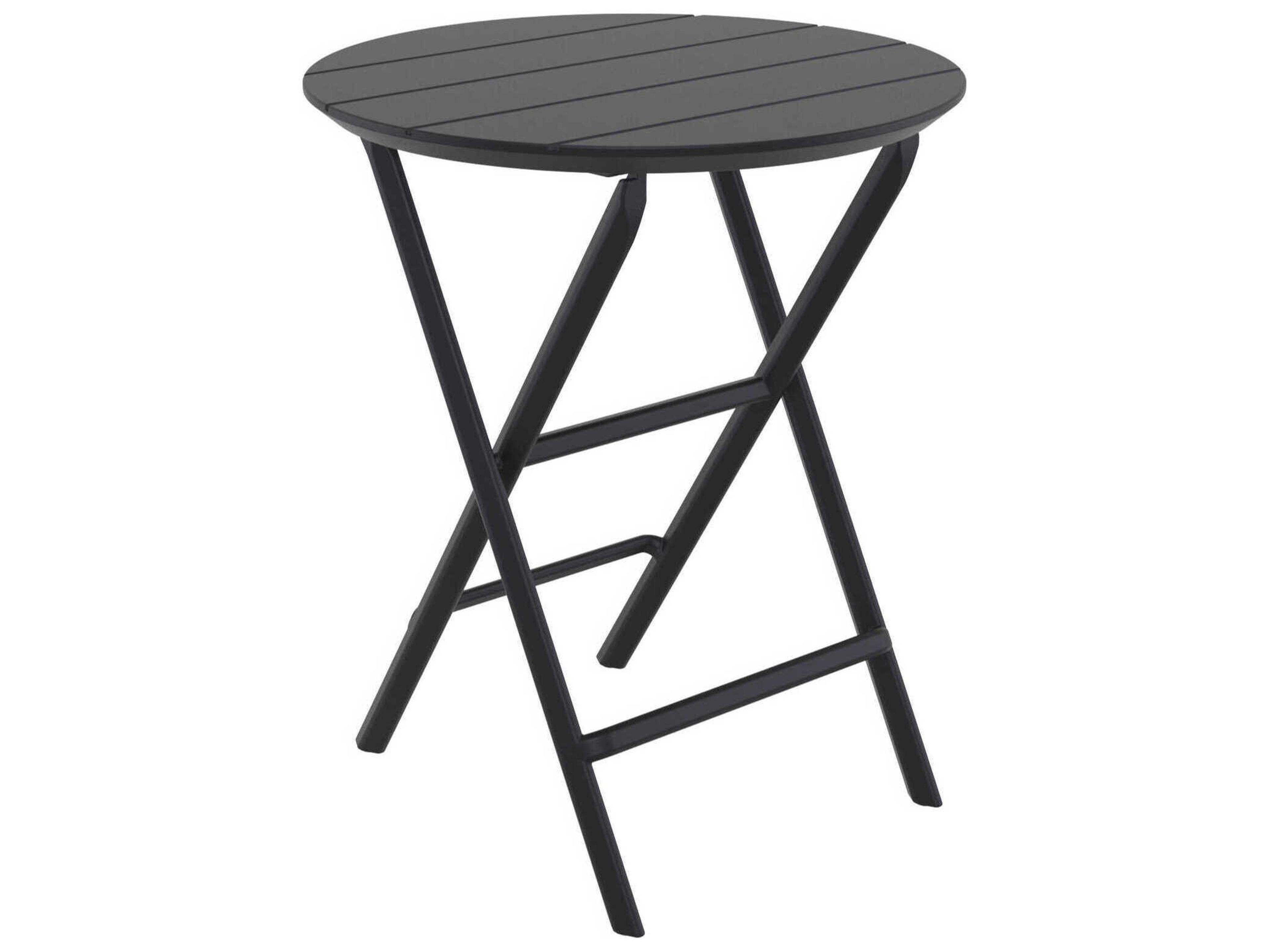 Helen Black Polypropylene Round Bistro Table