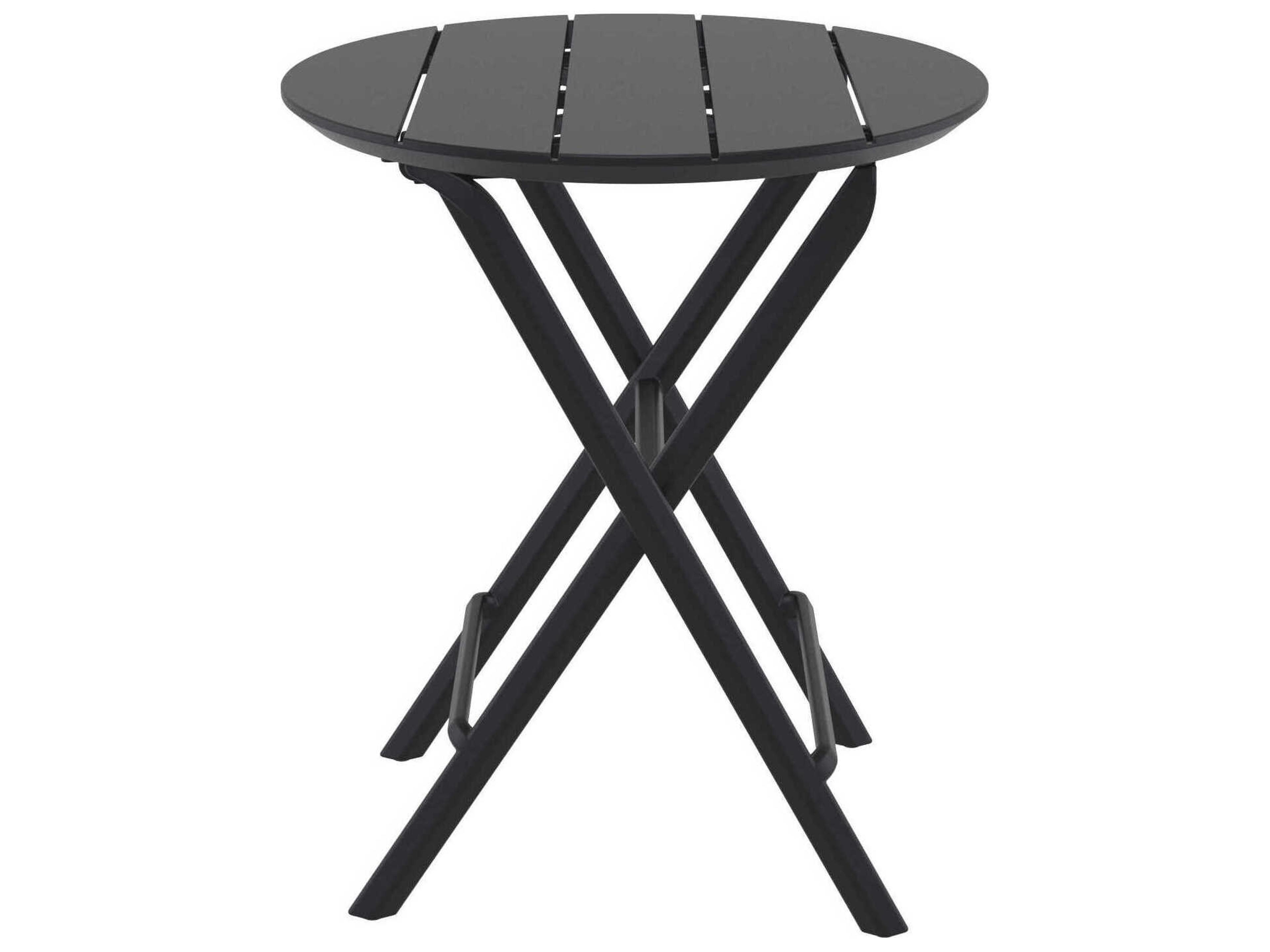 Compamia Helen Black Polypropylene Round Bistro Table