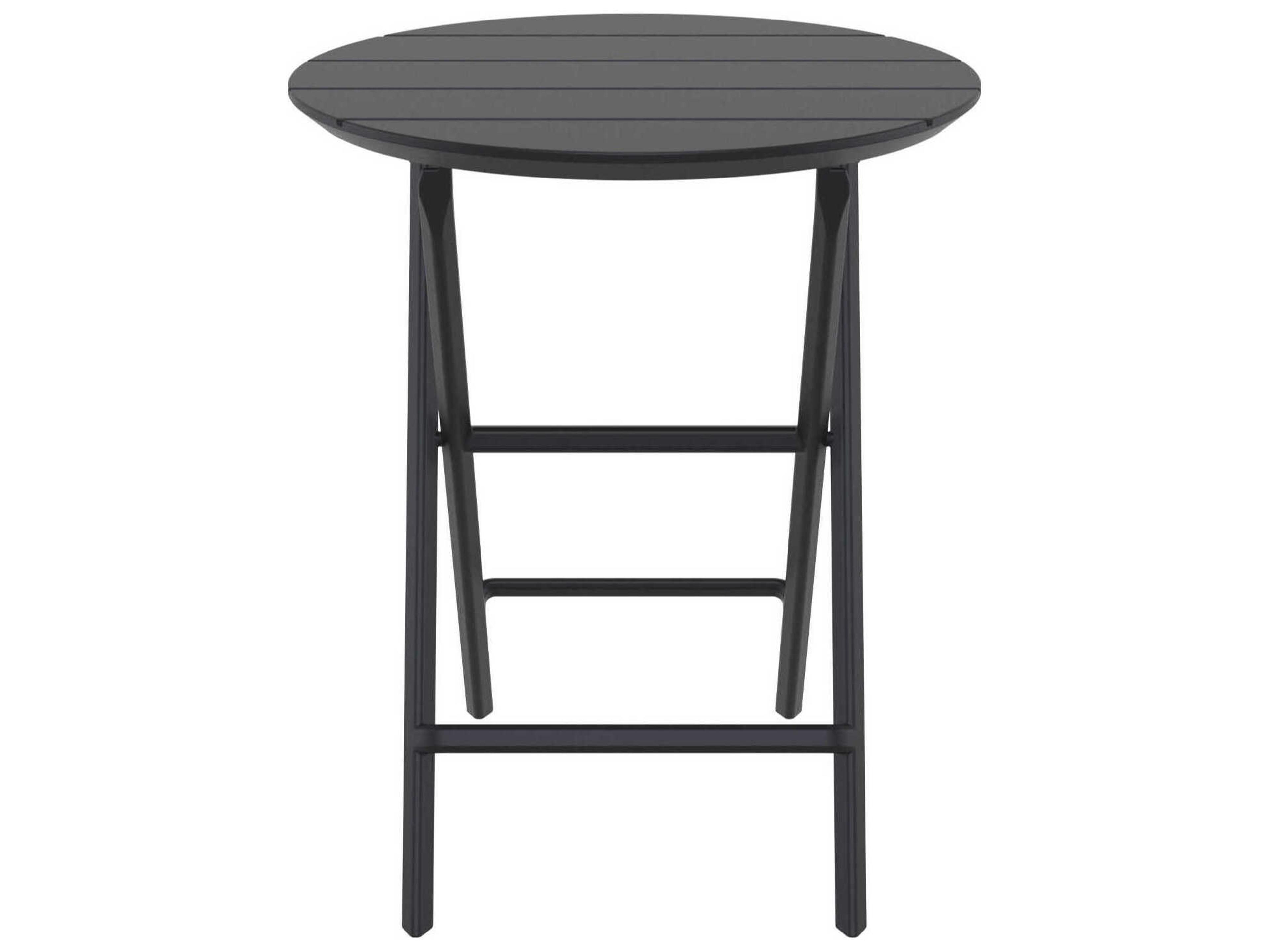 Compamia Helen Black Polypropylene Round Bistro Table