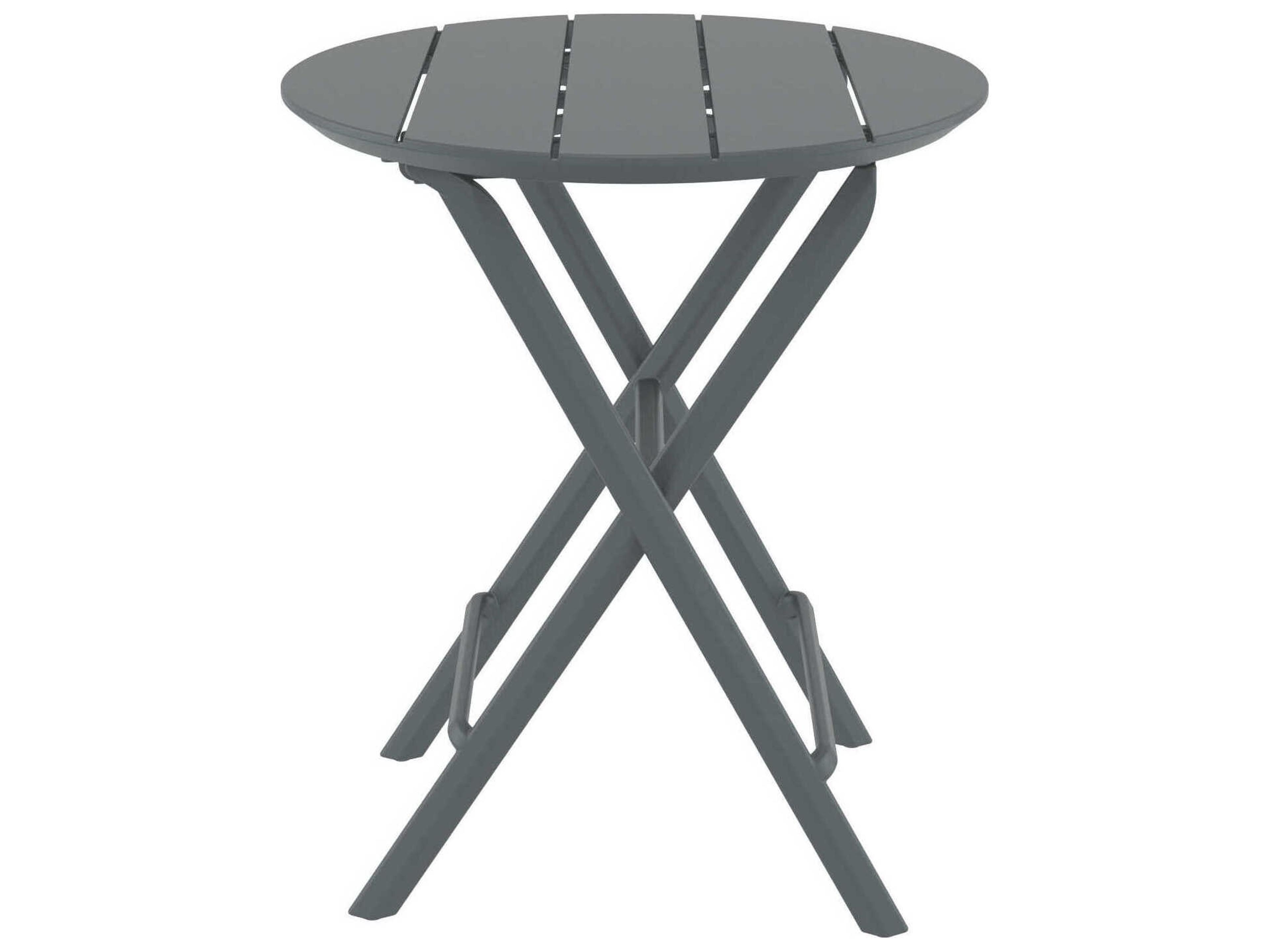 Compamia Helen Dark Gray Polypropylene Round Bistro Table
