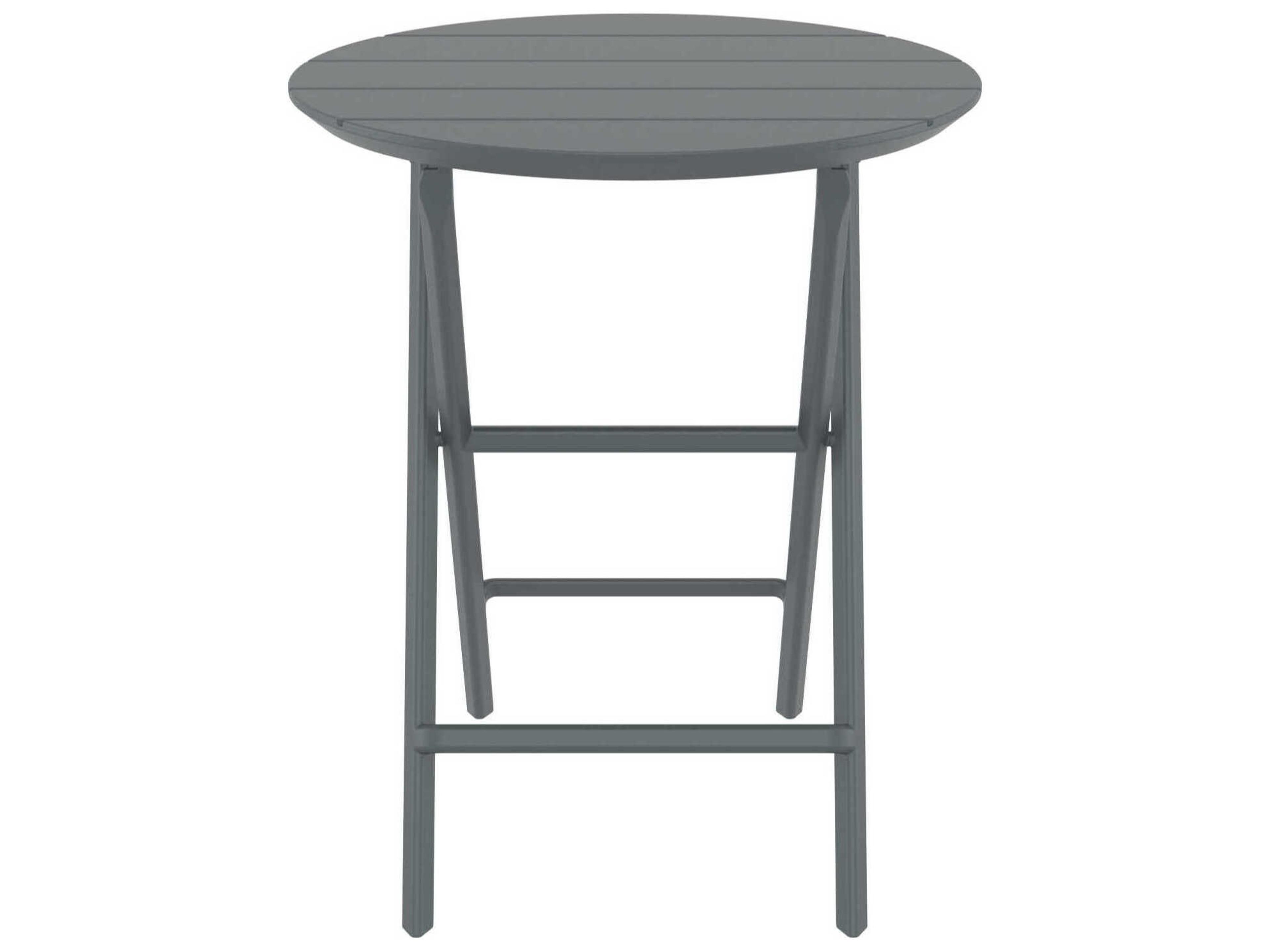 Compamia Helen Dark Gray Polypropylene Round Bistro Table