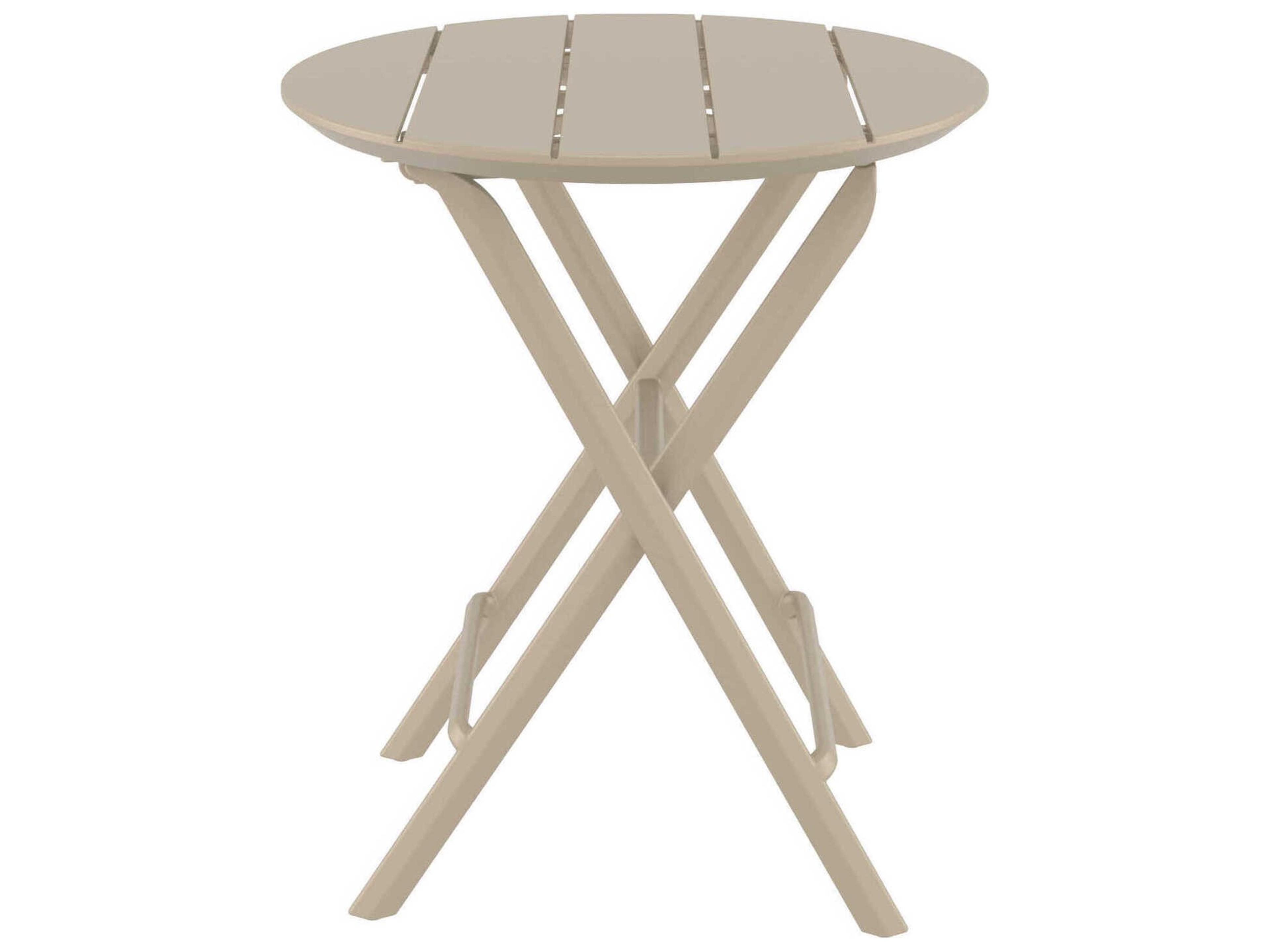 Compamia Helen Taupe Polypropylene Round Bistro Table