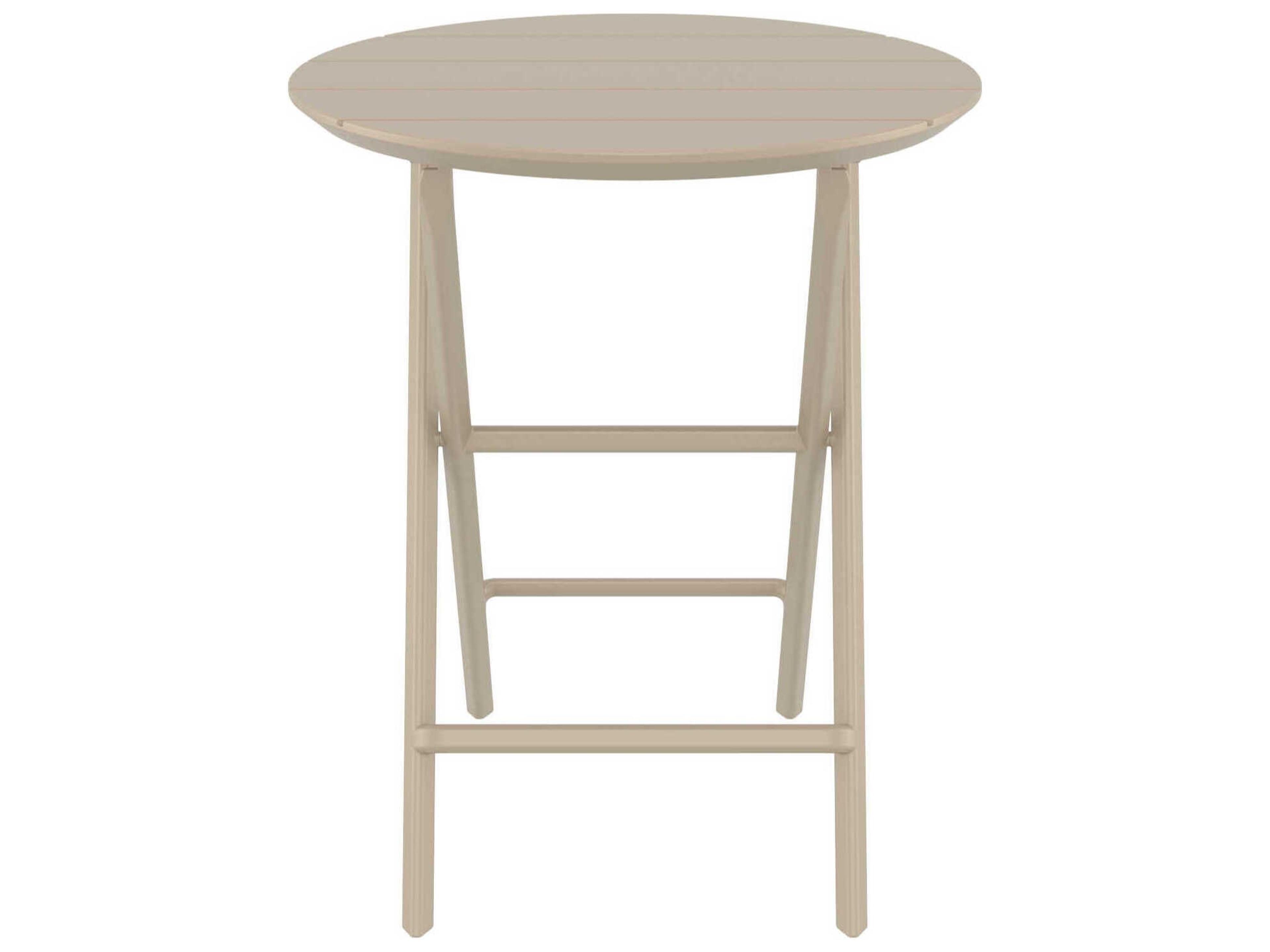 Compamia Helen Taupe Polypropylene Round Bistro Table