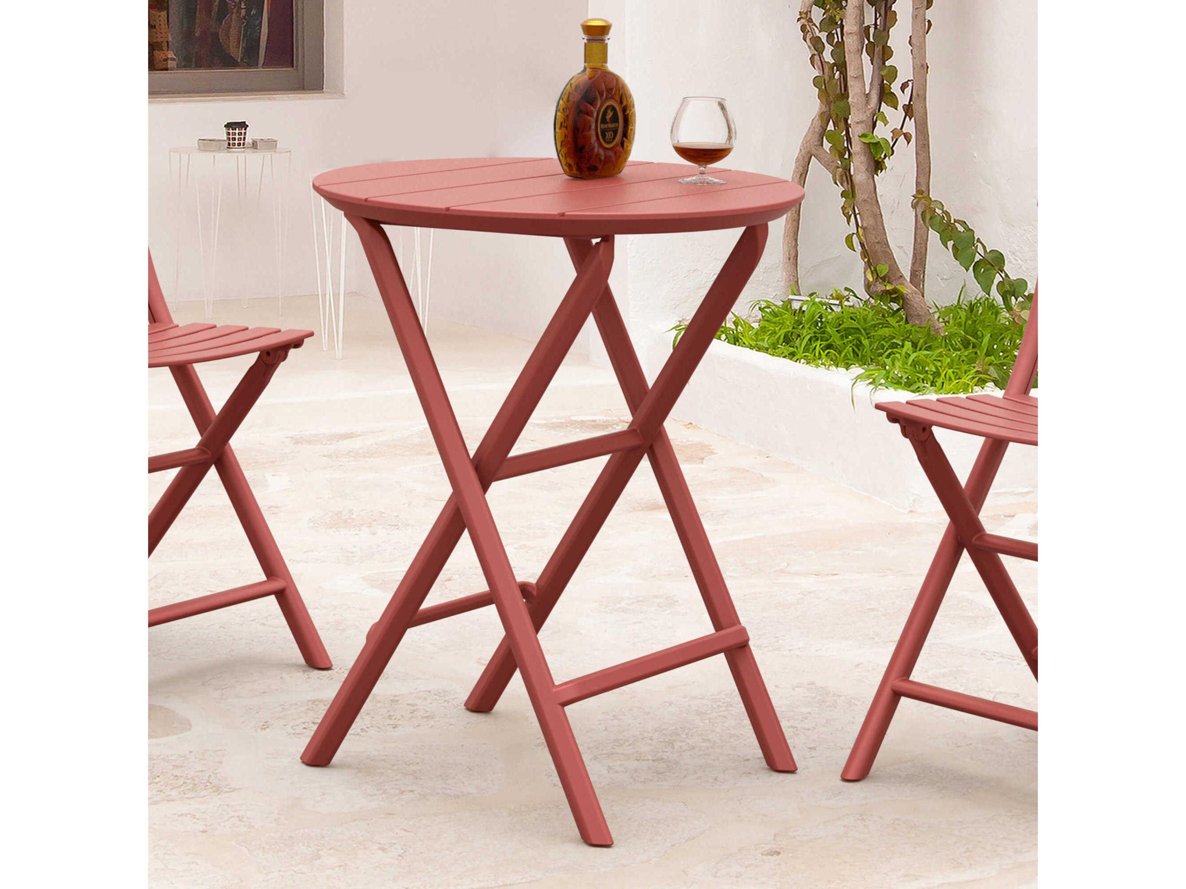 Compamia Helen Marsala Polypropylene Round Bistro Table