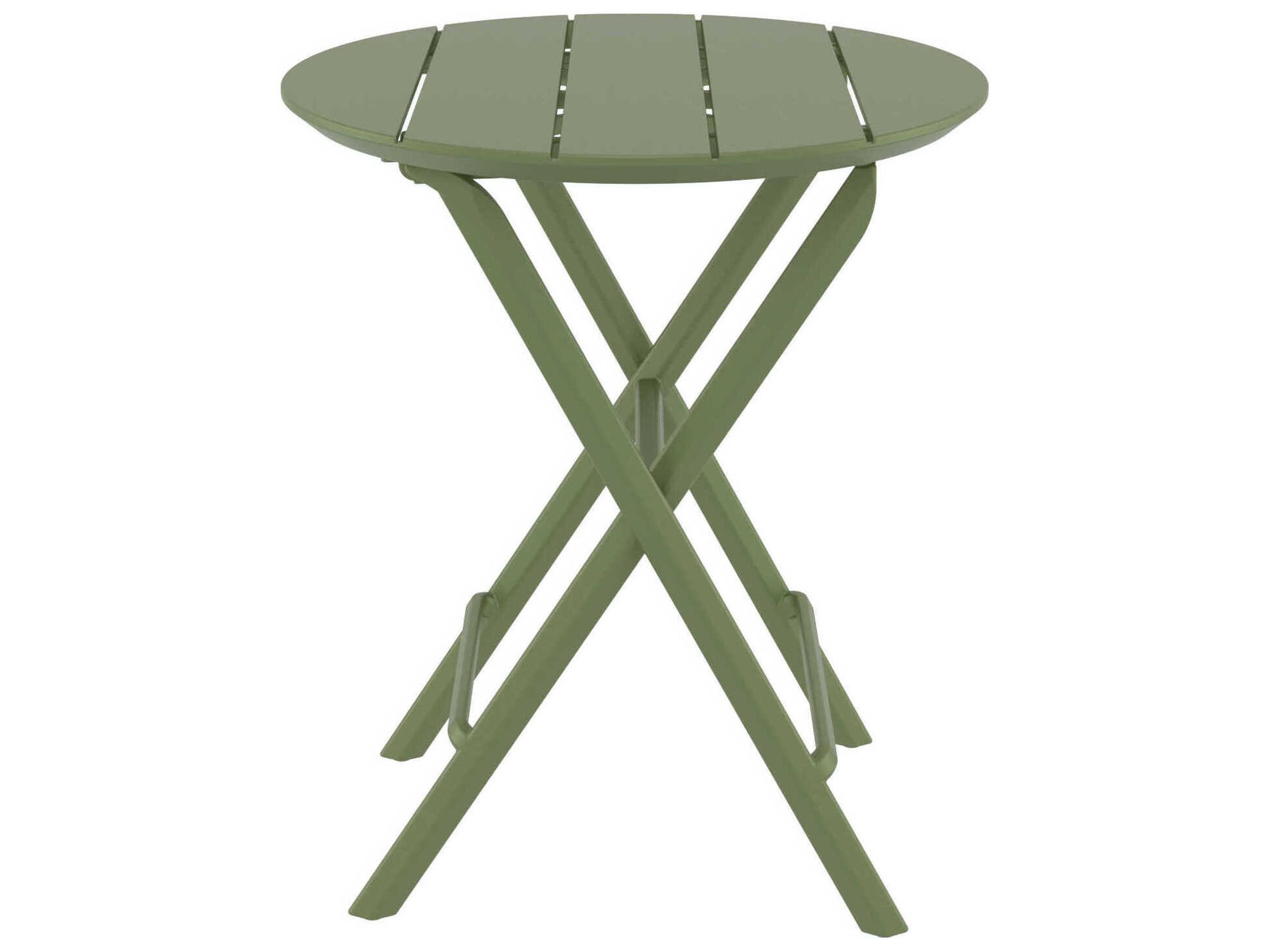 Compamia Helen Olive Green Polypropylene Round Bistro Table