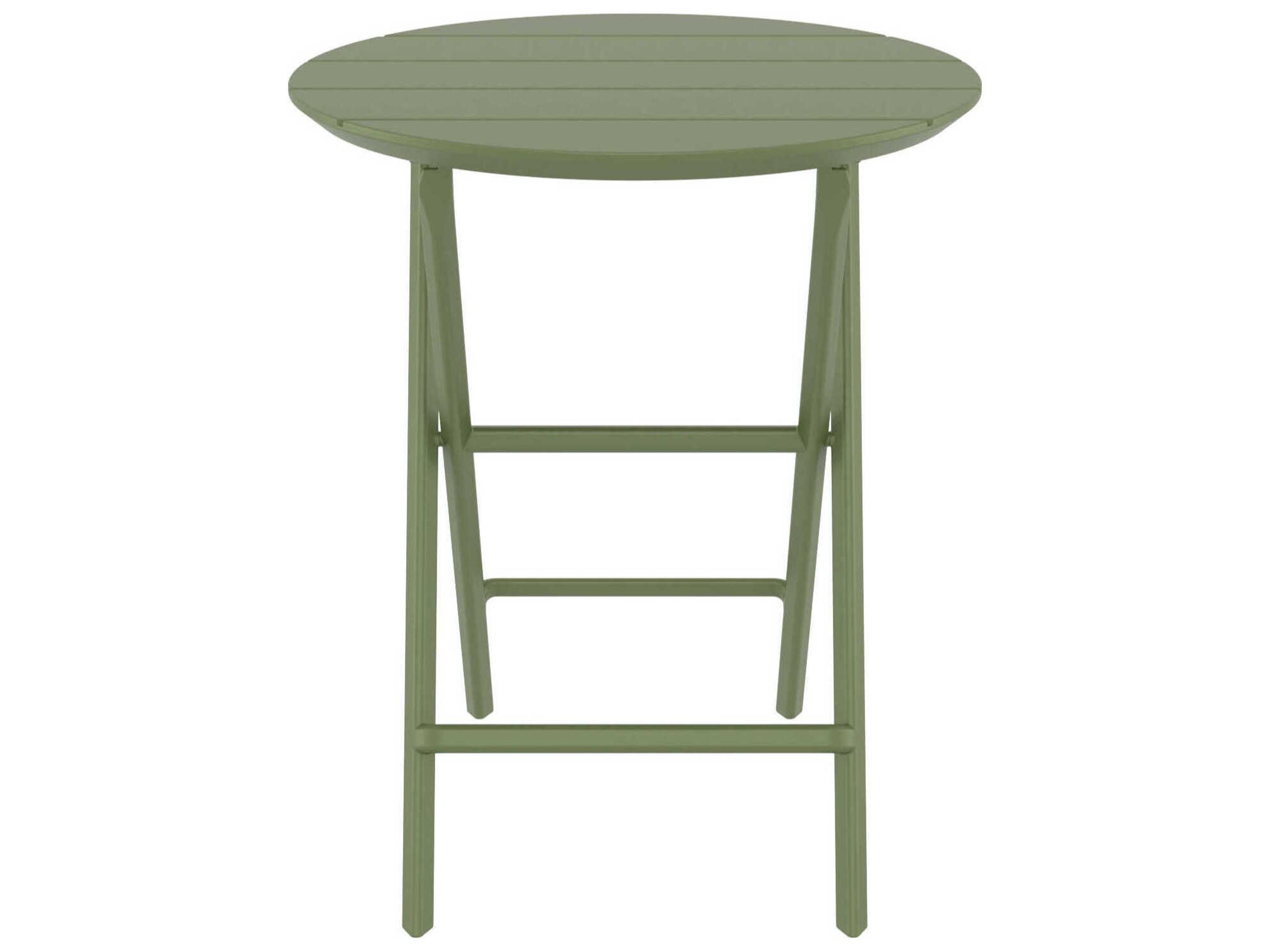 Compamia Helen Olive Green Polypropylene Round Bistro Table