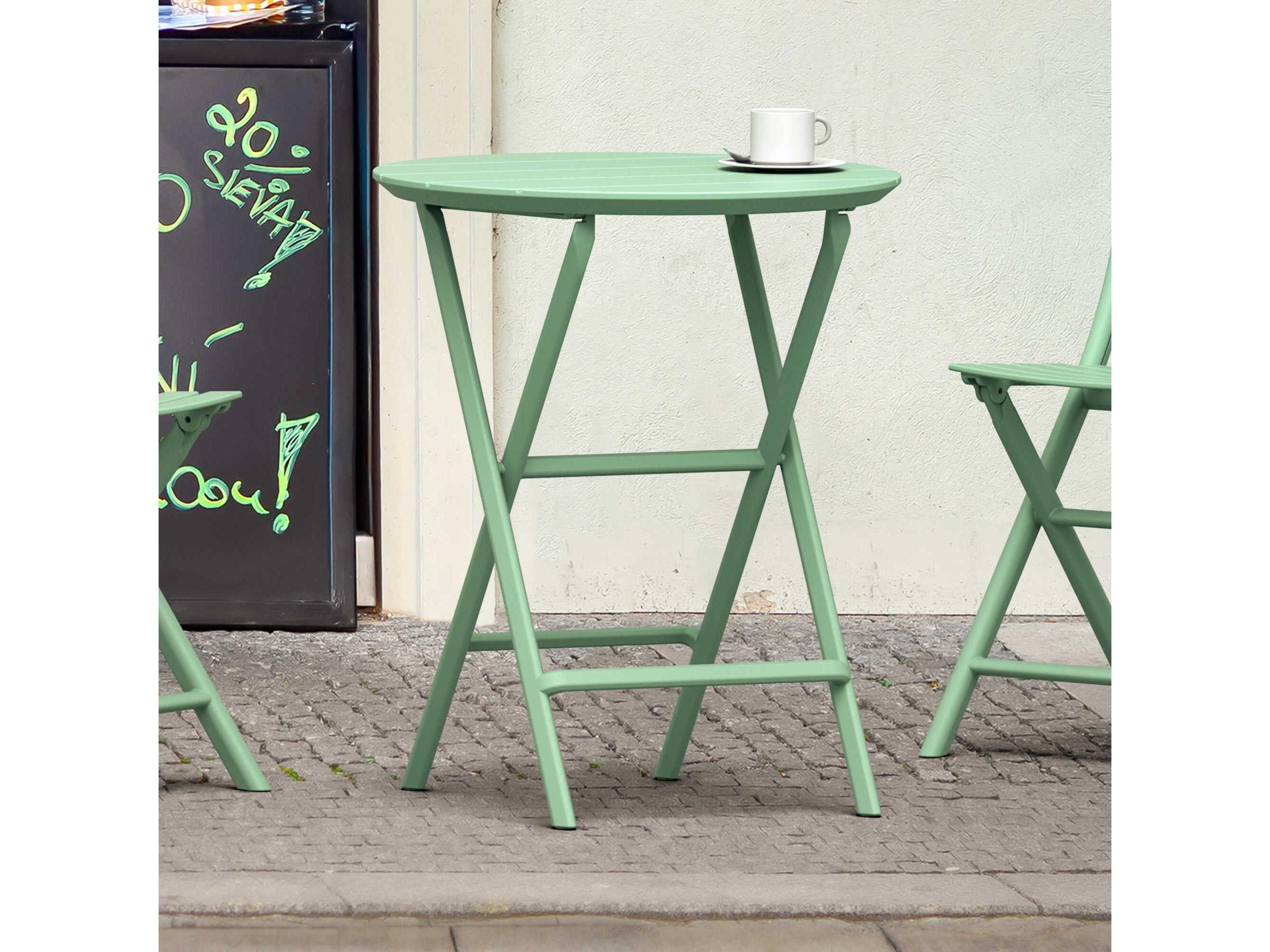 Compamia Helen Opaline Polypropylene Round Bistro Table