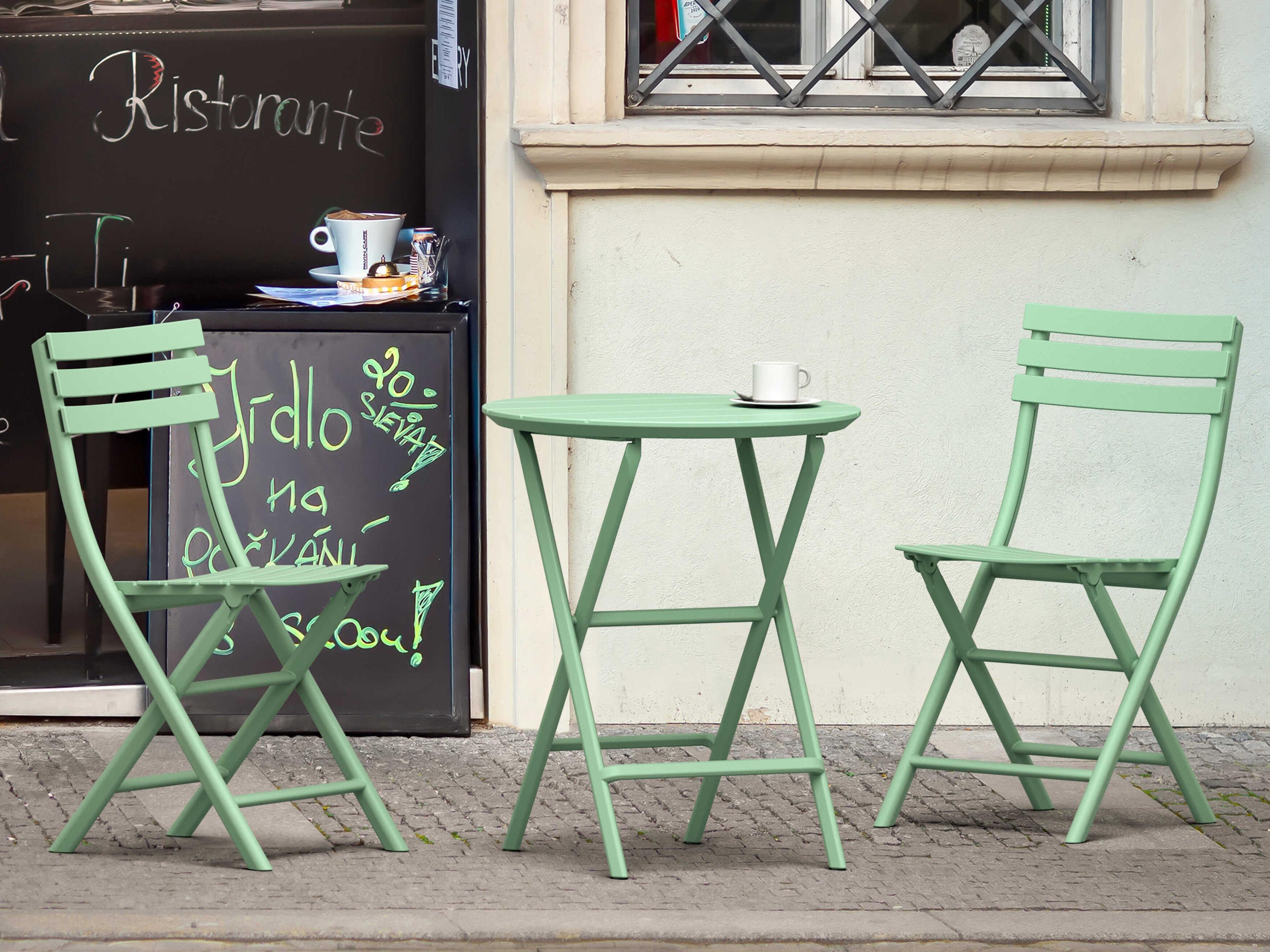 Compamia Helen Opaline Polypropylene Round Bistro Table