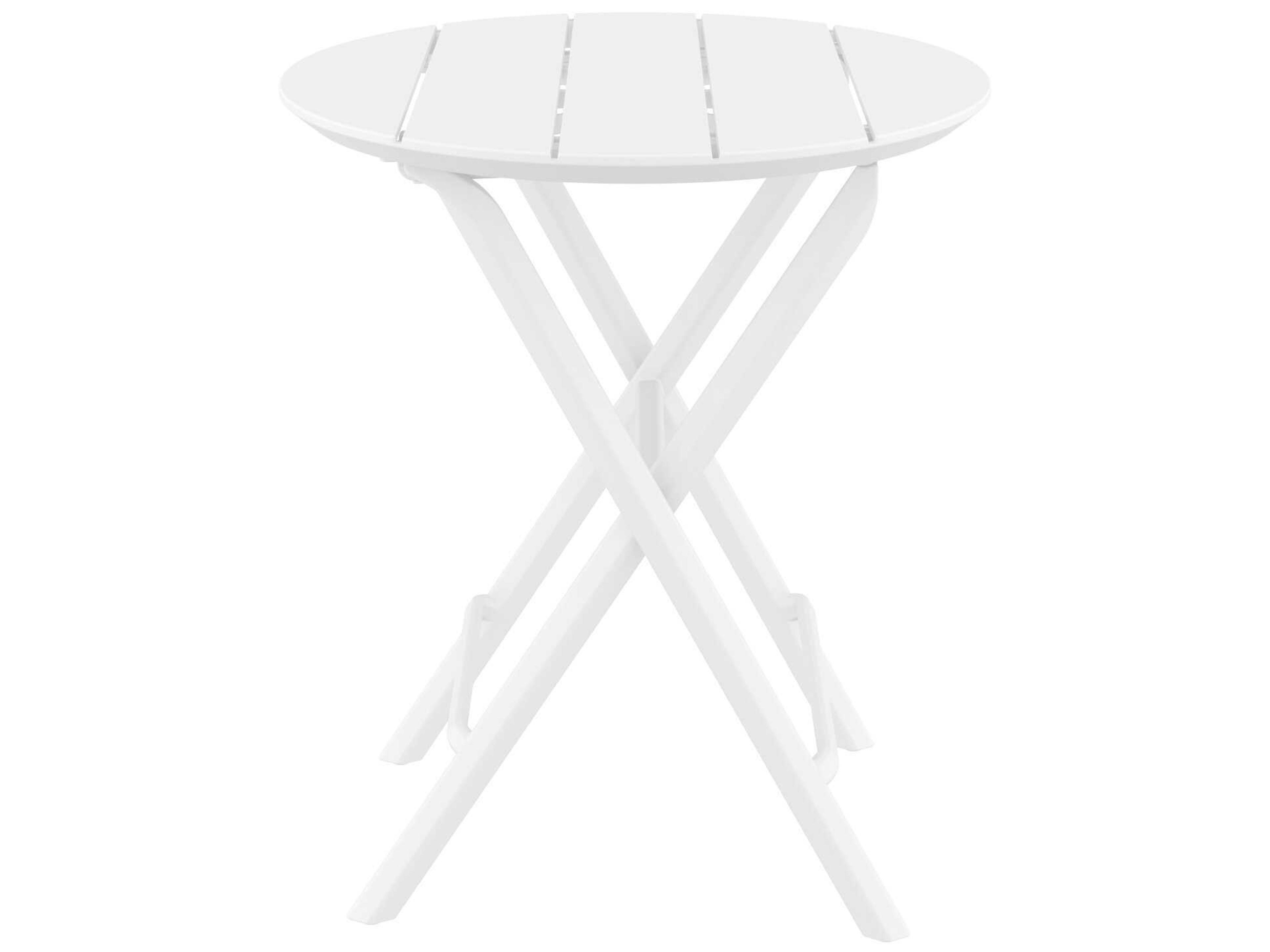 Compamia Helen White Polypropylene Round Bistro Table