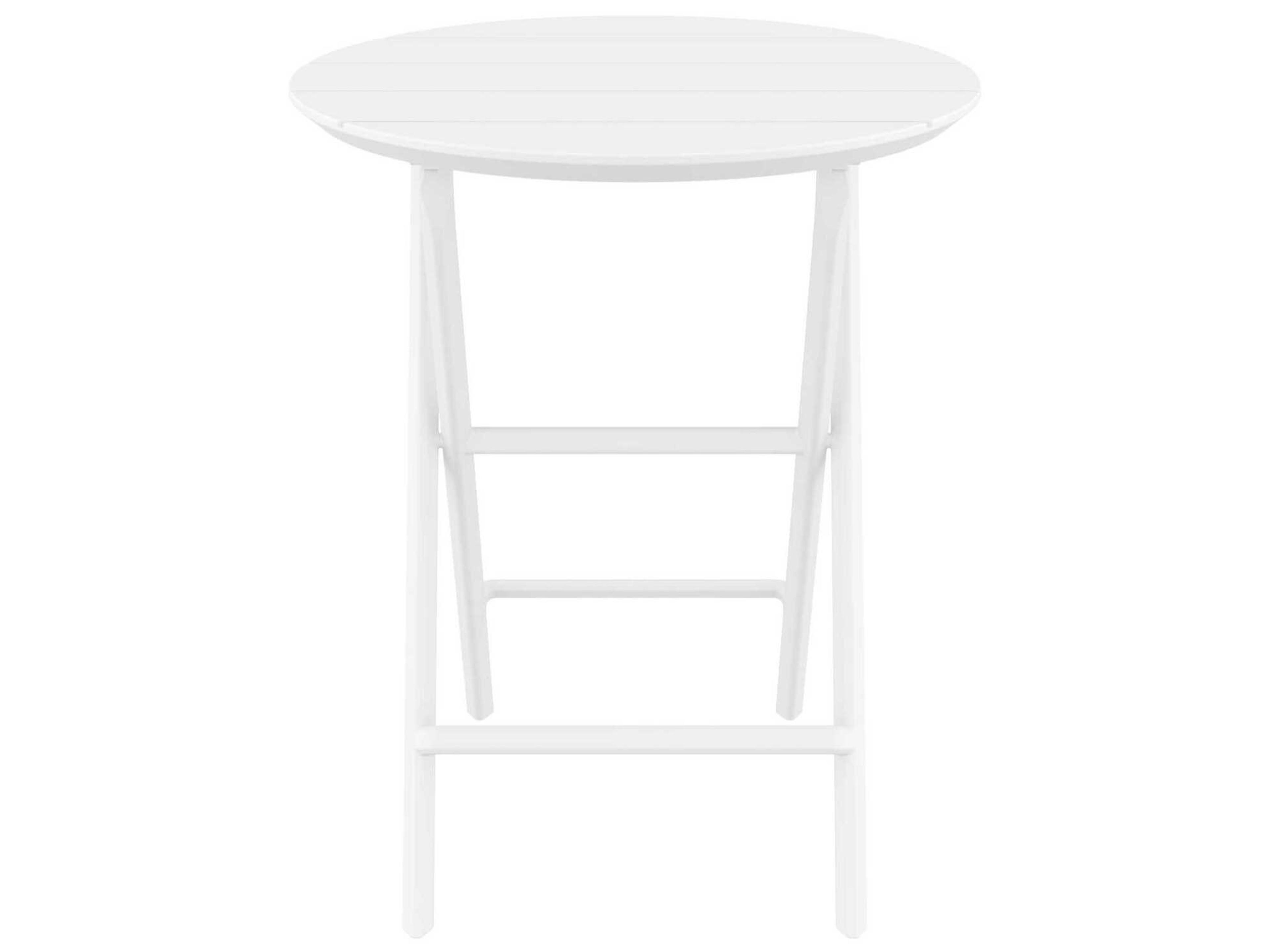 Compamia Helen White Polypropylene Round Bistro Table