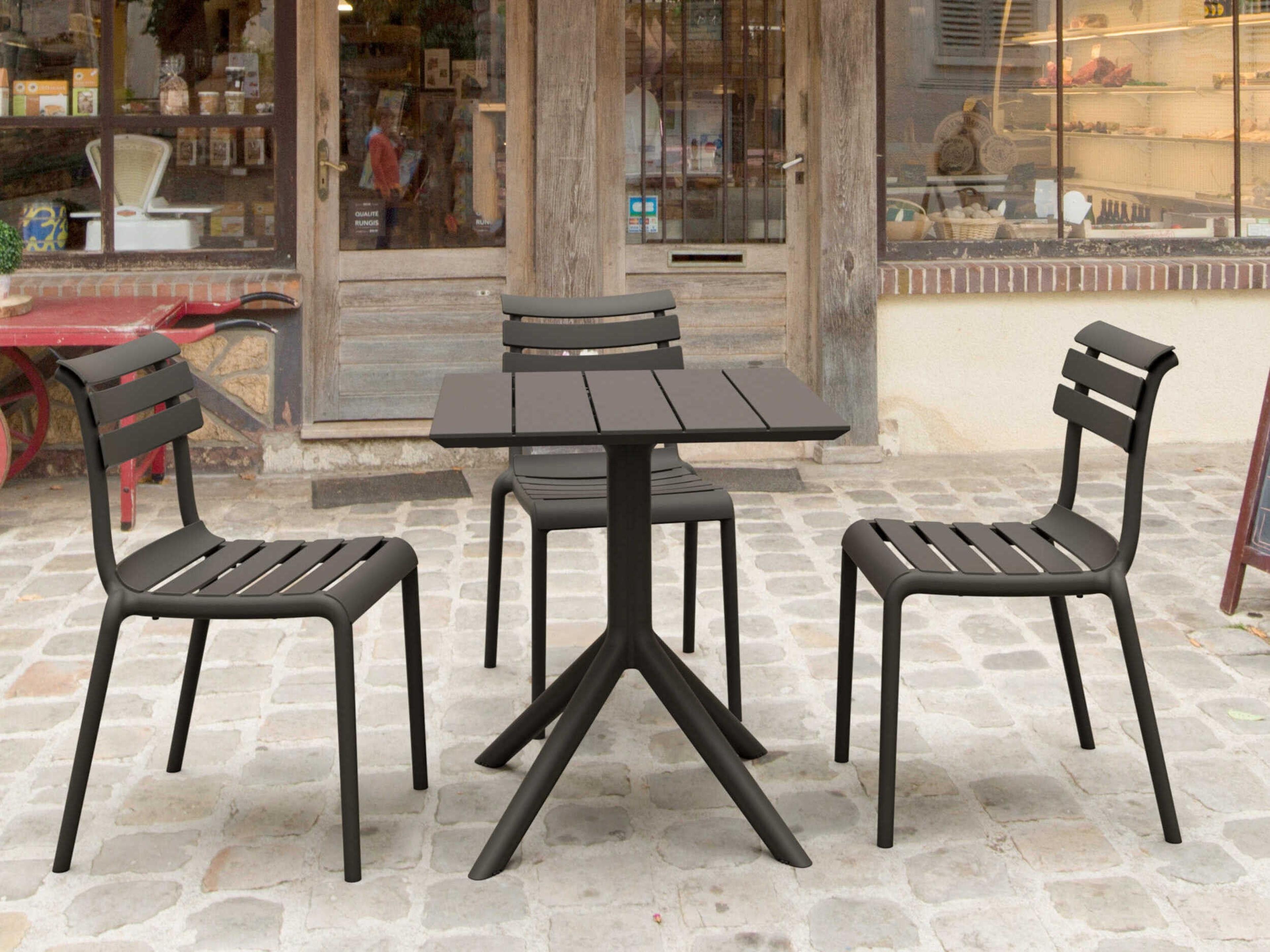 Compamia Paris Black Polypropylene Square Dining Table