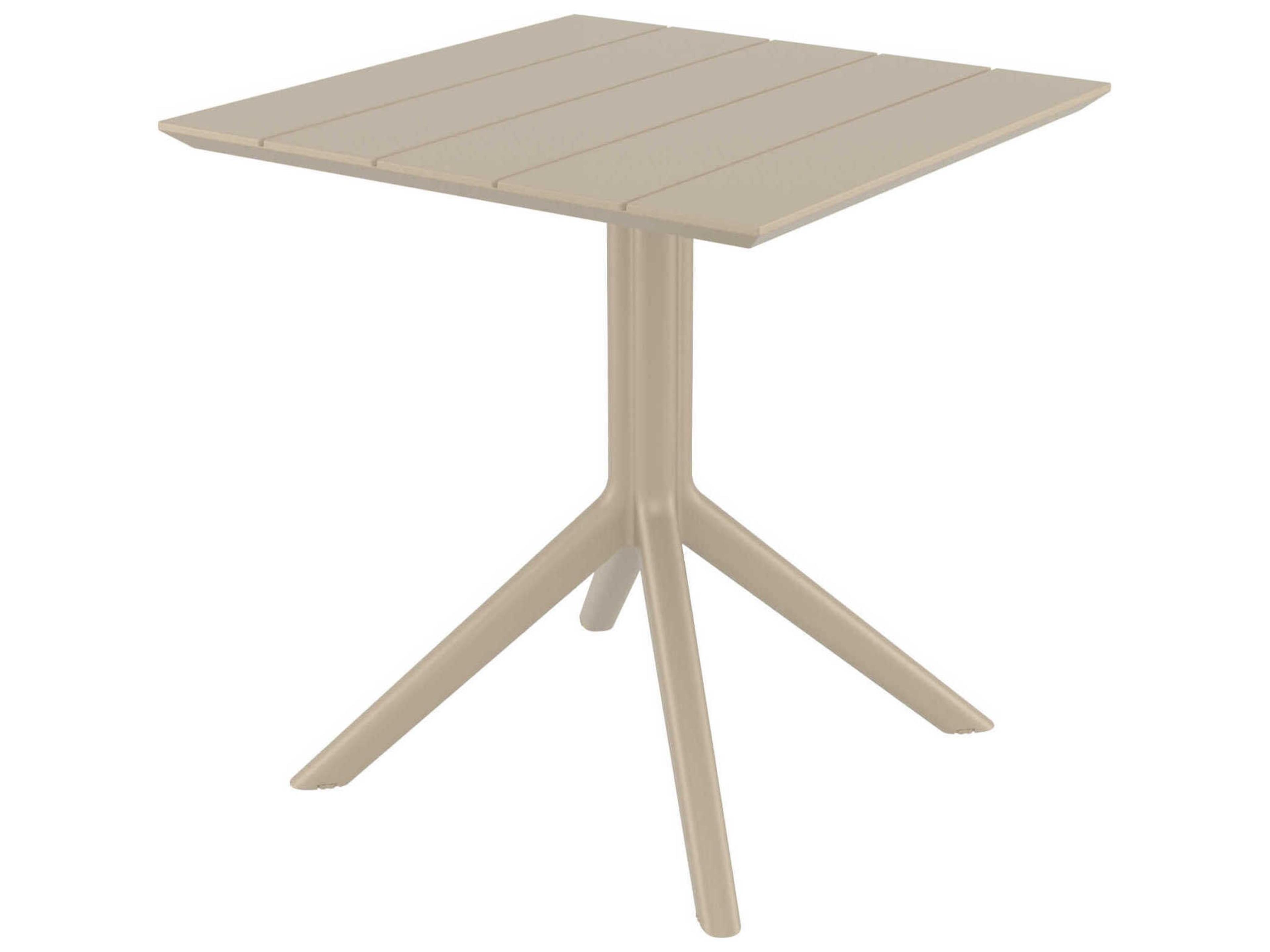 Paris Taupe Polypropylene Square Dining Table