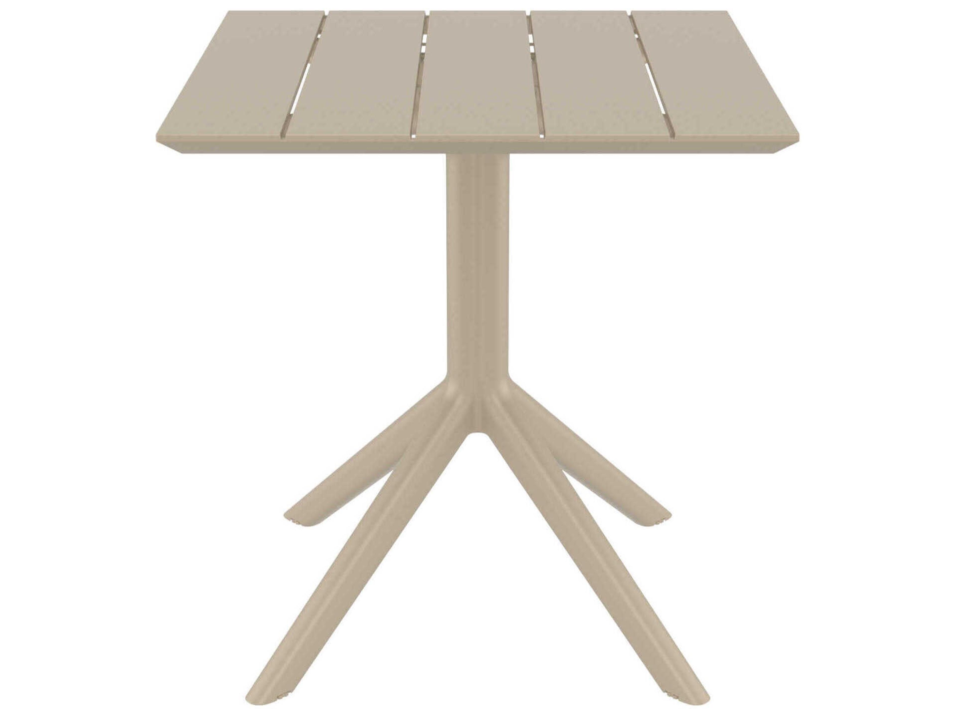 Compamia Paris Taupe Polypropylene Square Dining Table