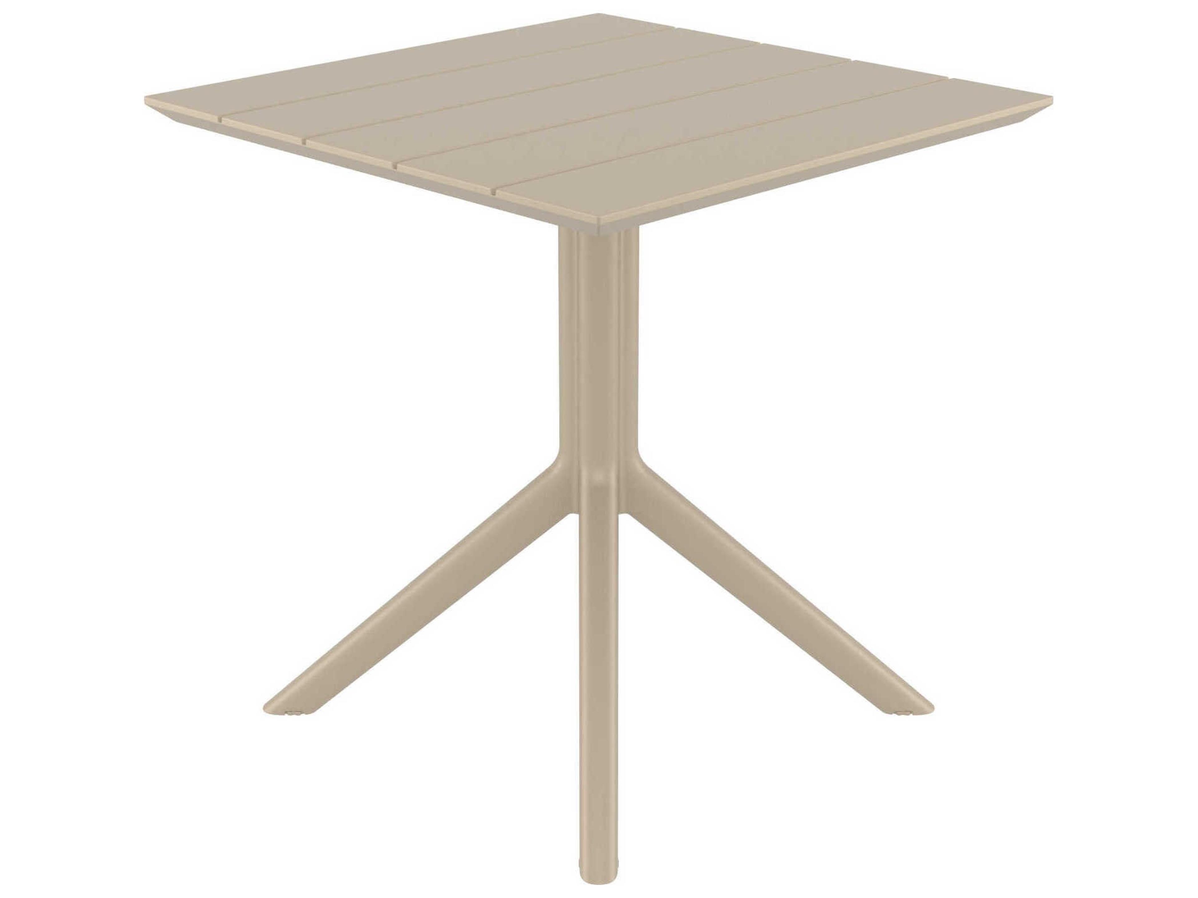 Compamia Paris Taupe Polypropylene Square Dining Table
