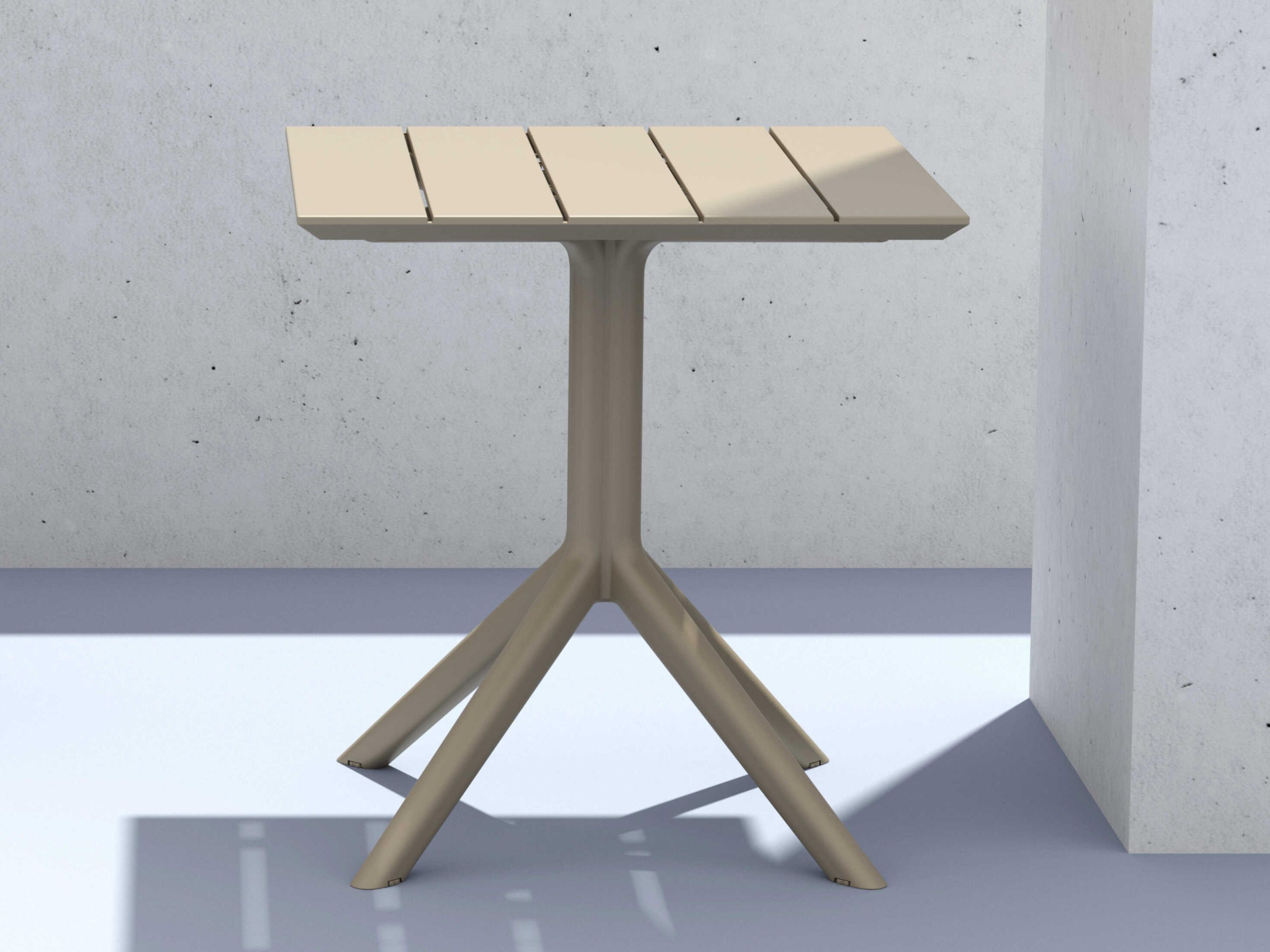 Compamia Paris Taupe Polypropylene Square Dining Table