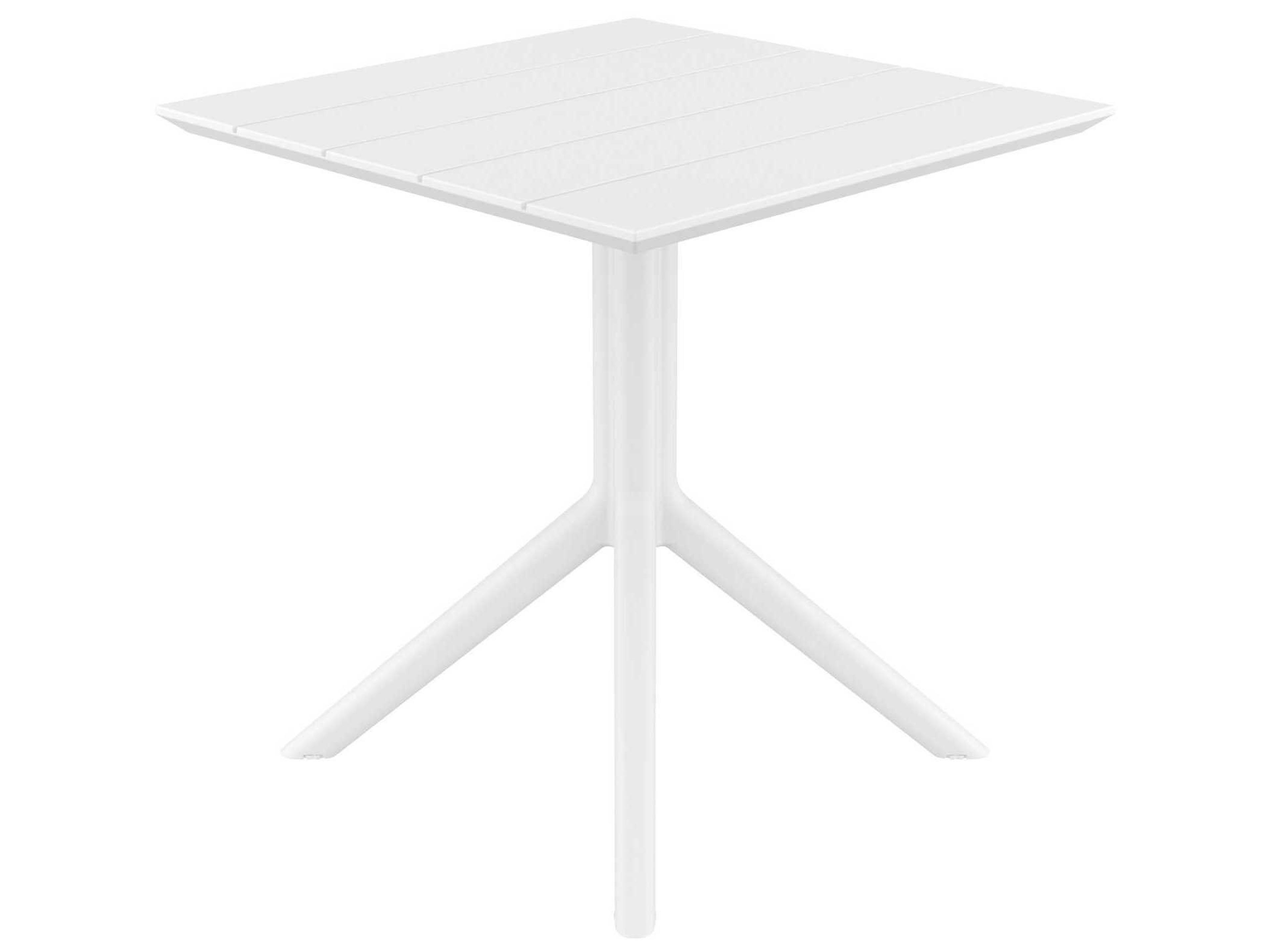 Compamia Paris White Polypropylene Square Dining Table