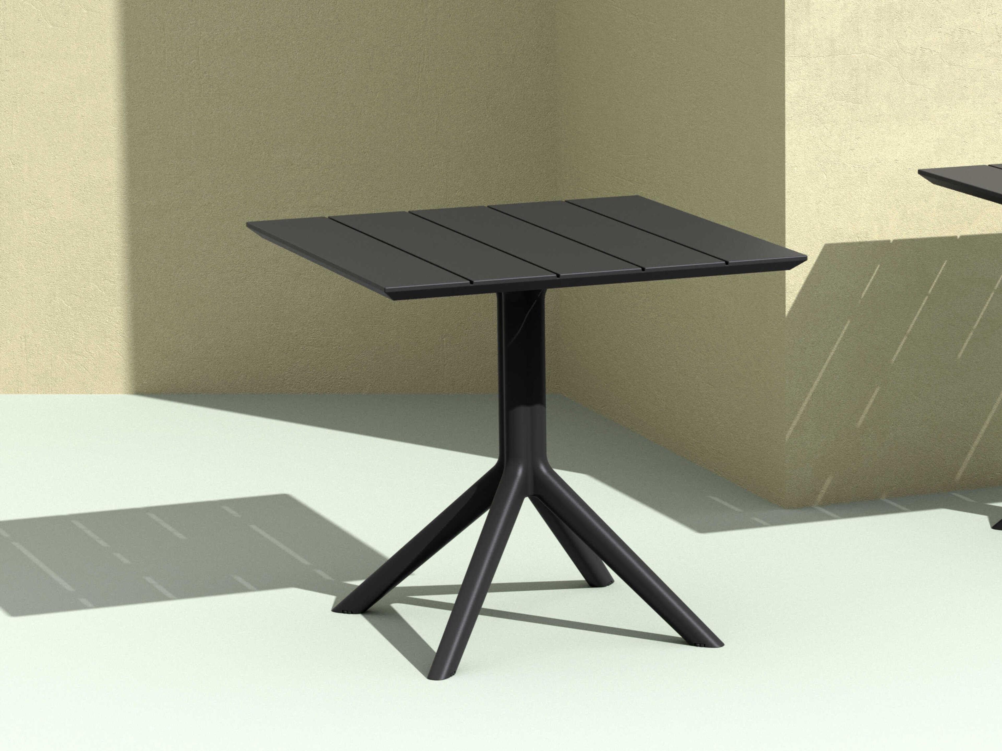 Compamia Paris Black Polypropylene Square Dining Table