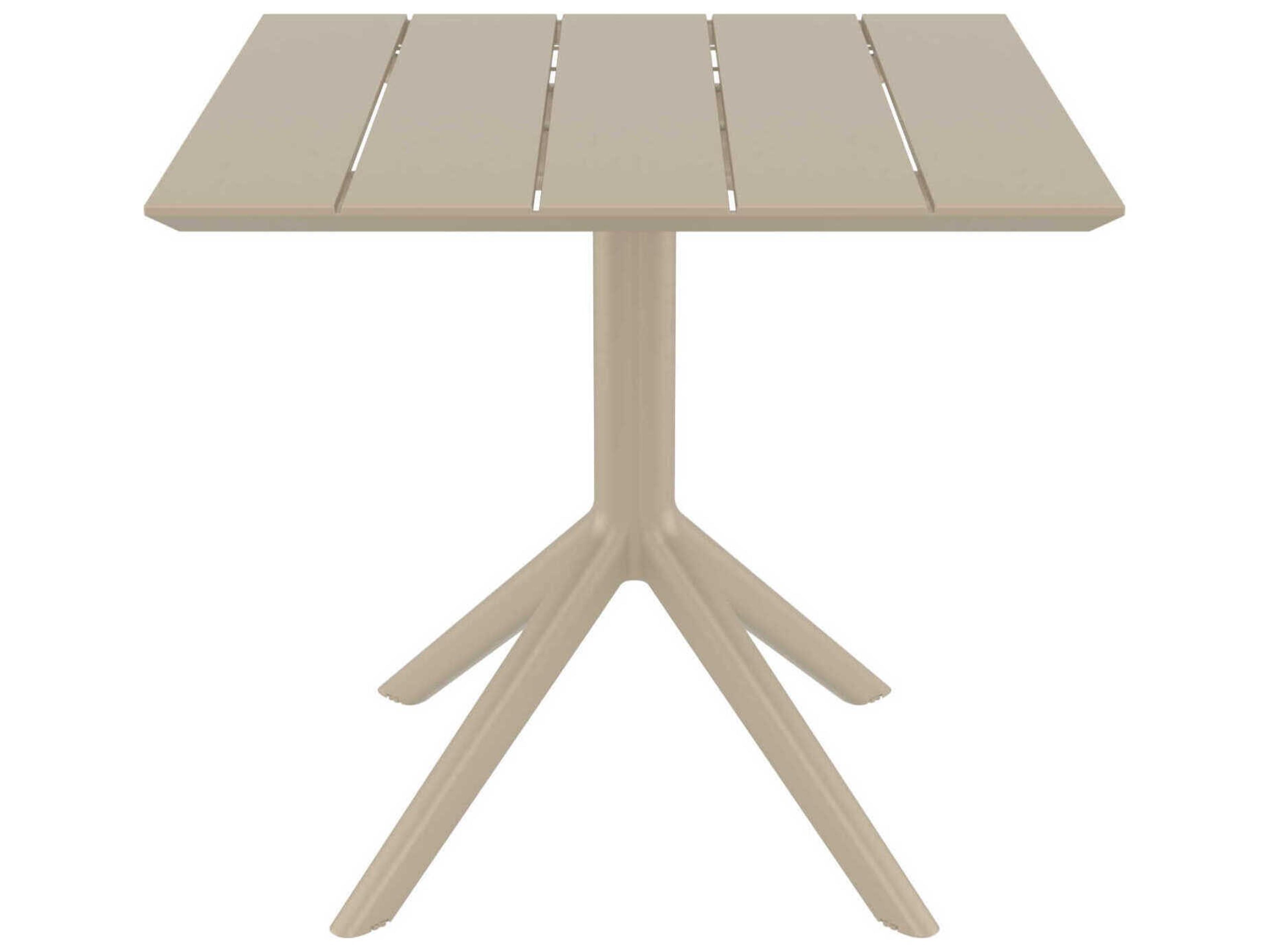 Compamia Paris Taupe Polypropylene Square Dining Table