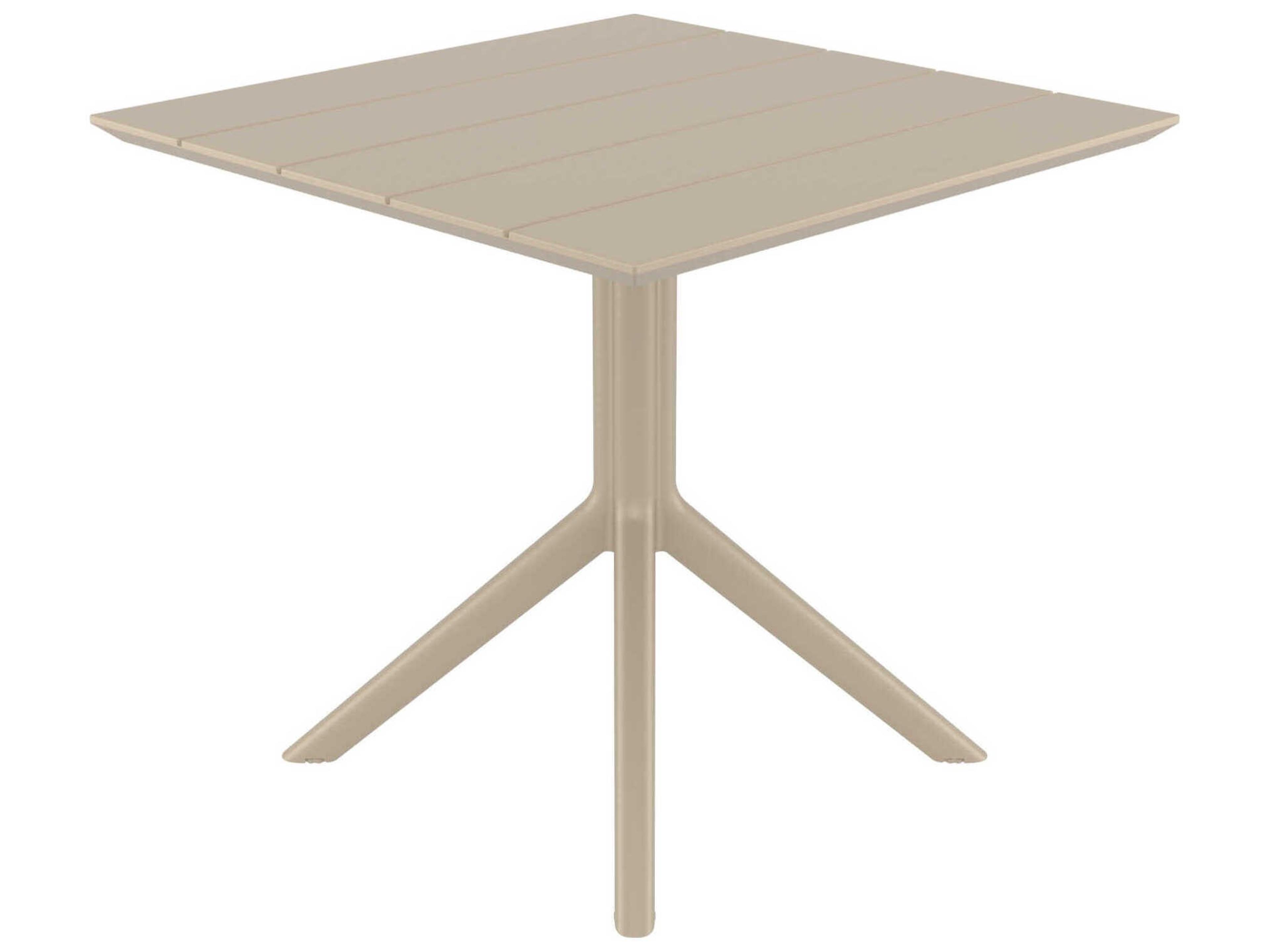 Compamia Paris Taupe Polypropylene Square Dining Table