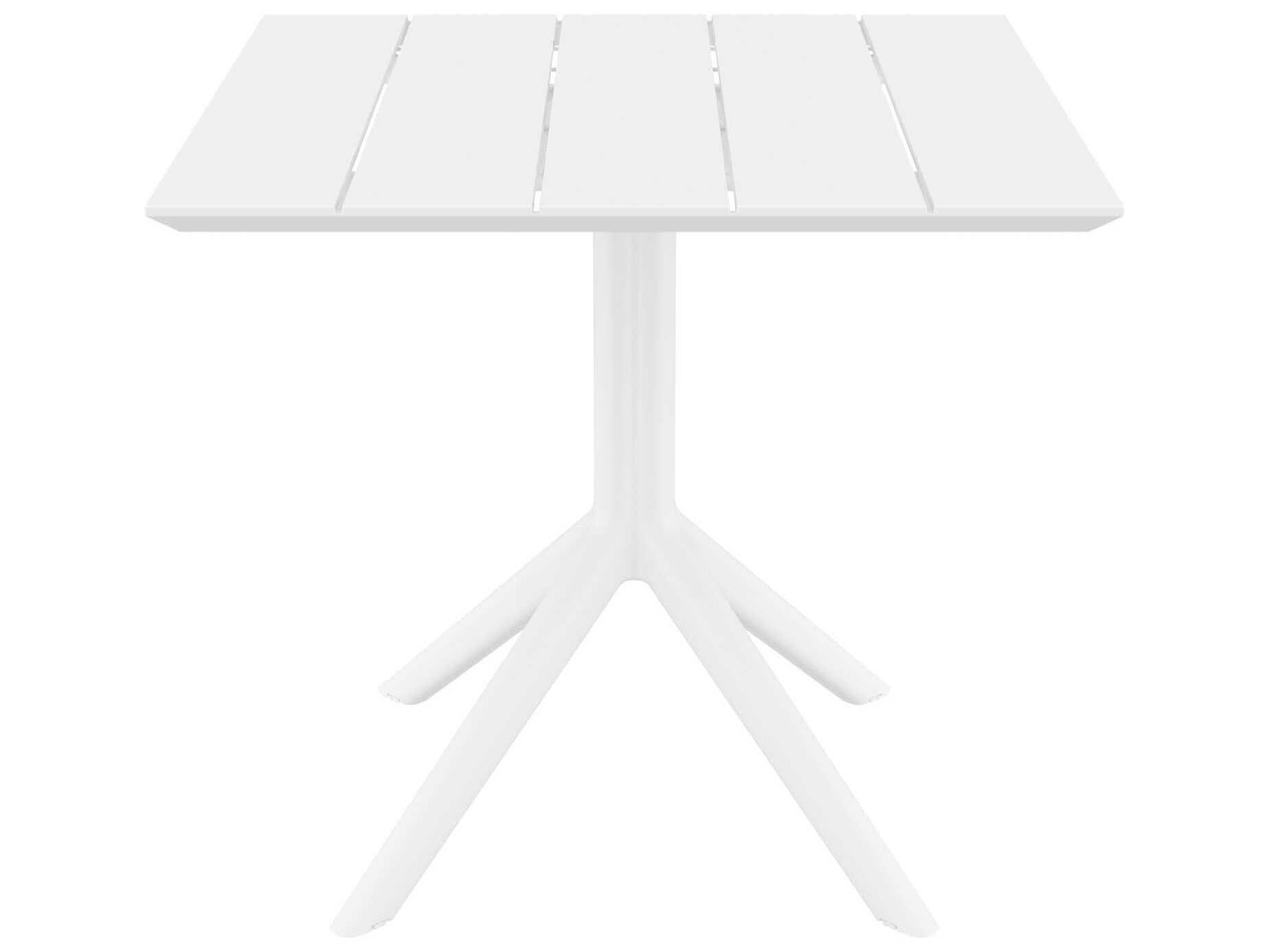 Compamia Paris White Polypropylene Square Dining Table