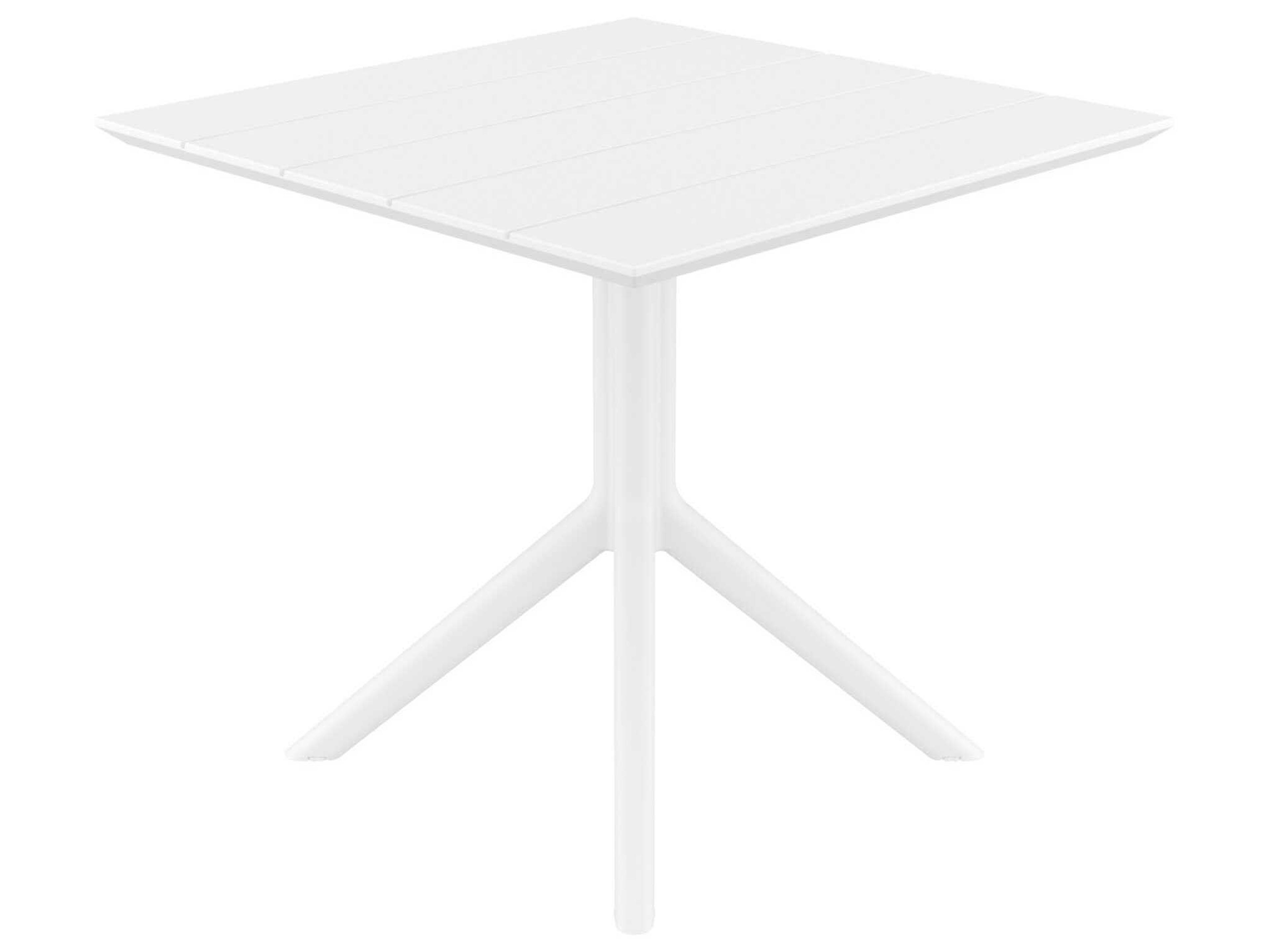 Compamia Paris White Polypropylene Square Dining Table