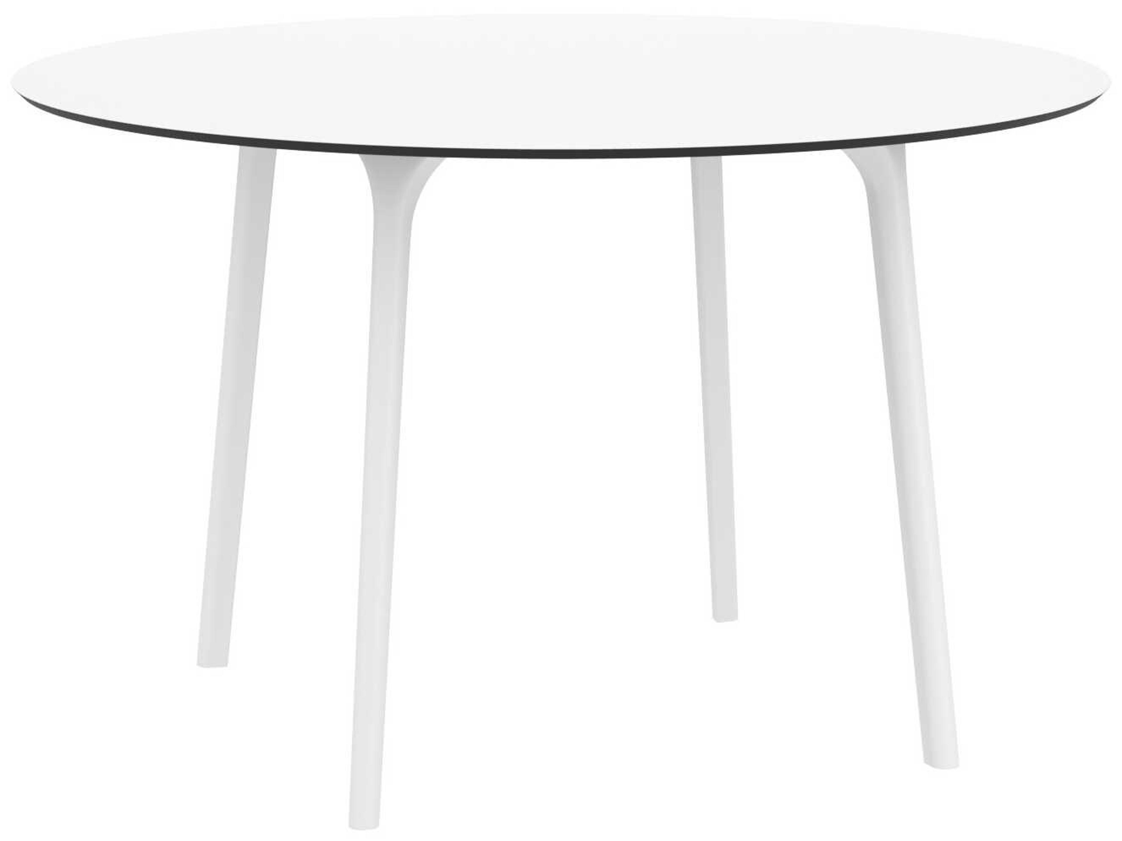 Compamia Lisa White Dark Gray Resin Dining Set