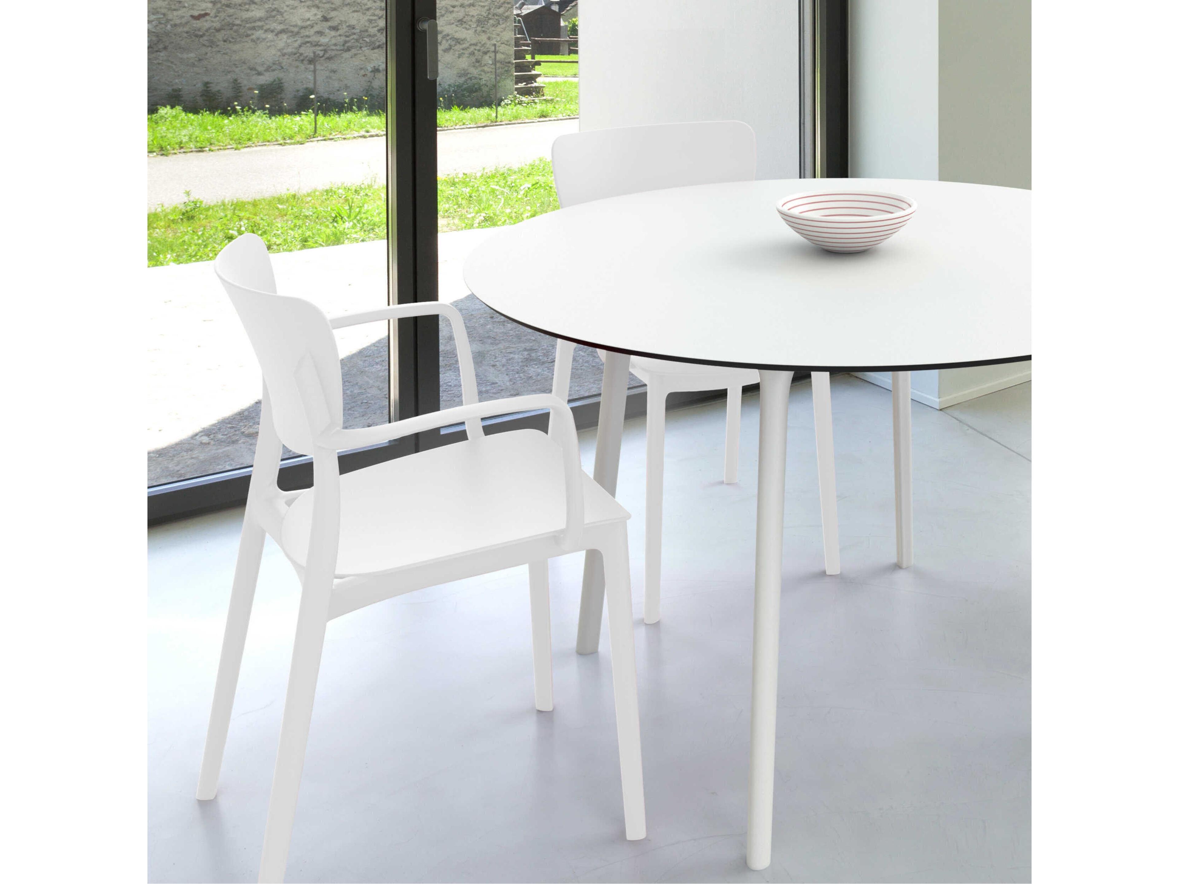 Compamia Lisa White Resin Dining Set