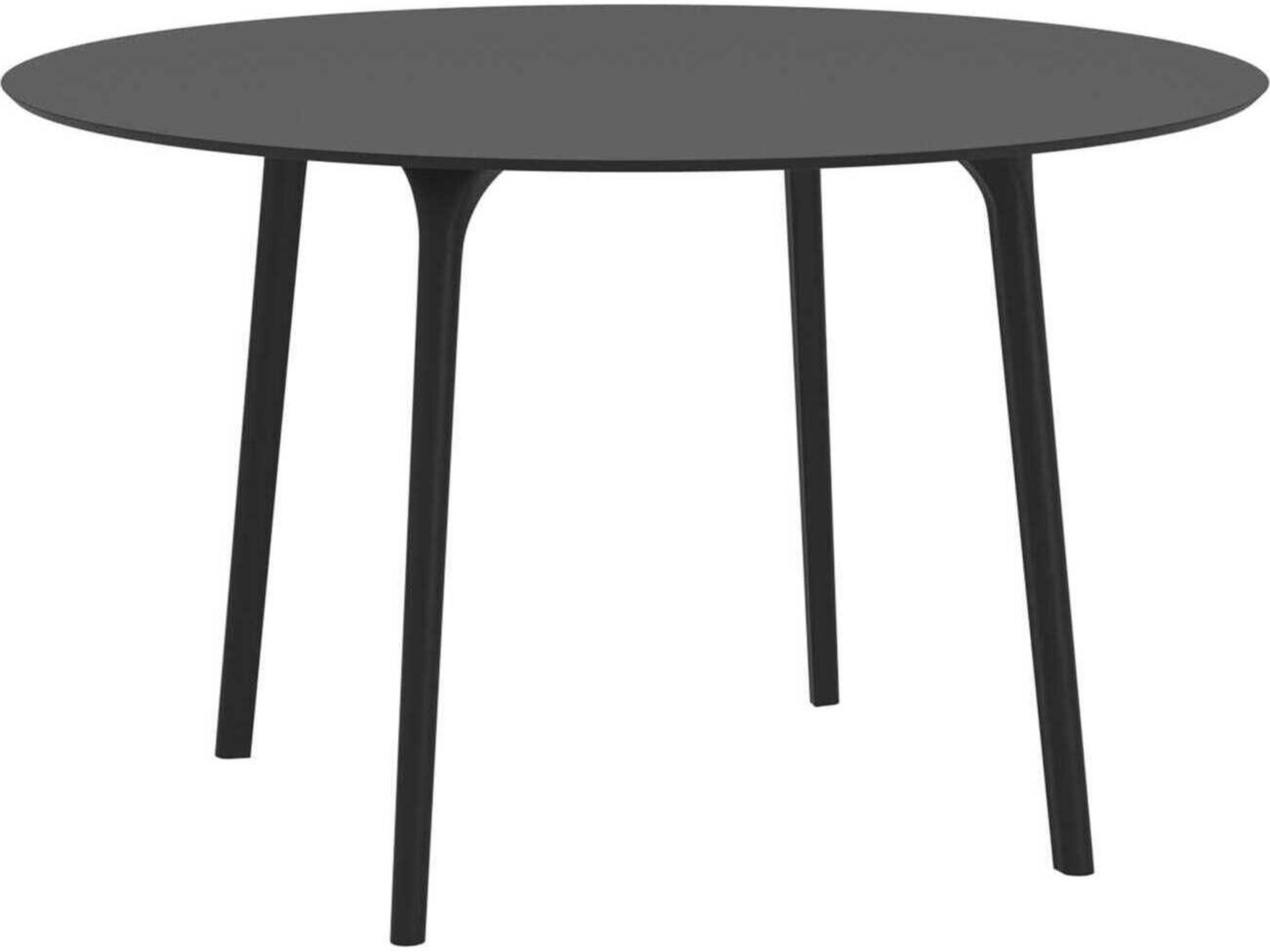 Maya Black Resin Round Dining Table