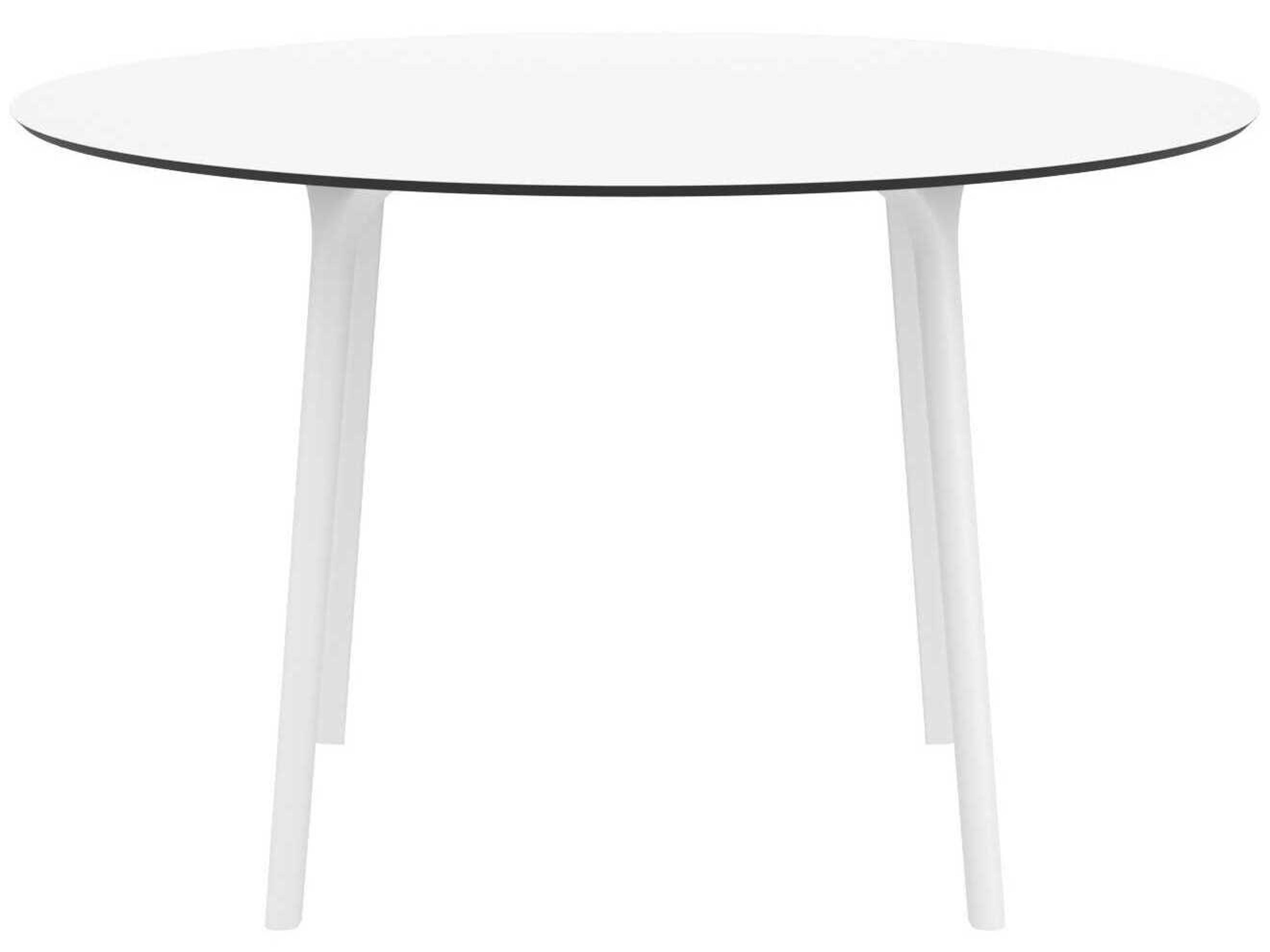 Compamia Maya White Resin Round Dining Table