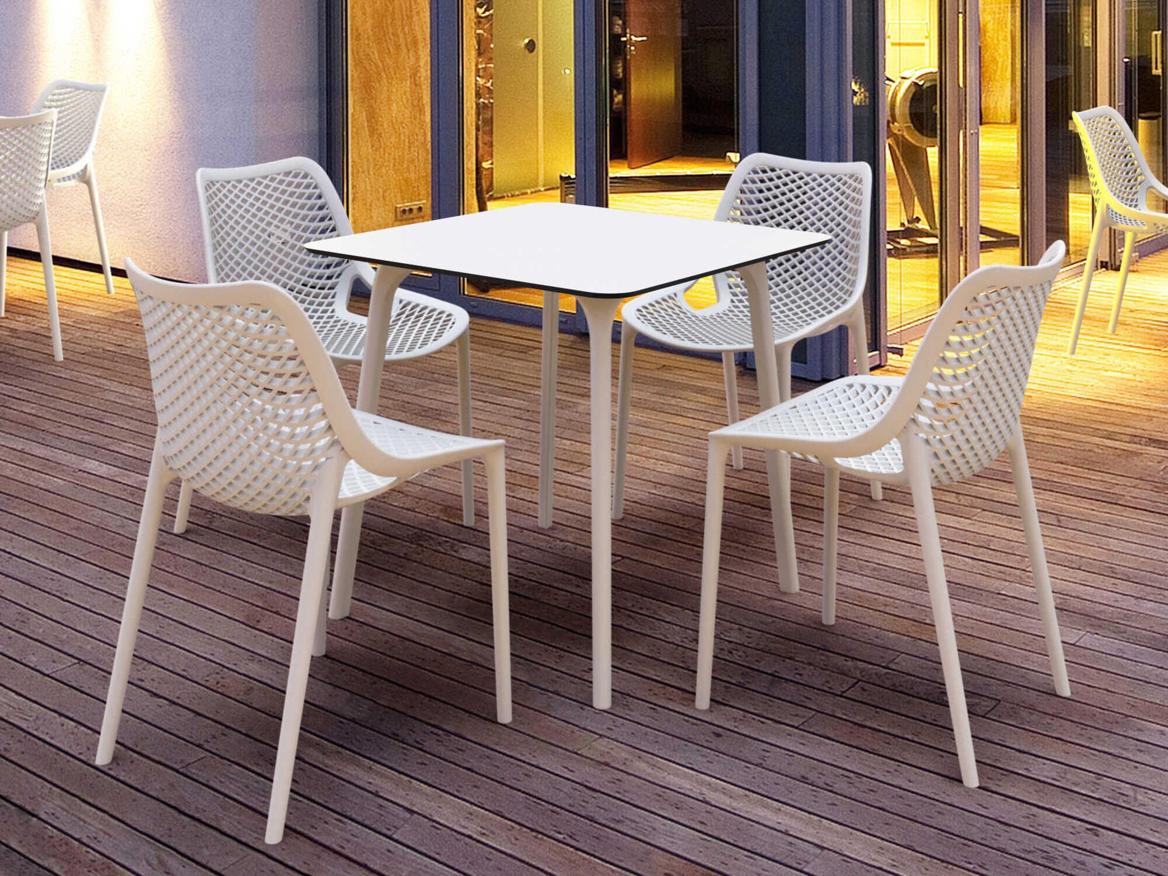 Compamia Air White Polypropylene Dining Set