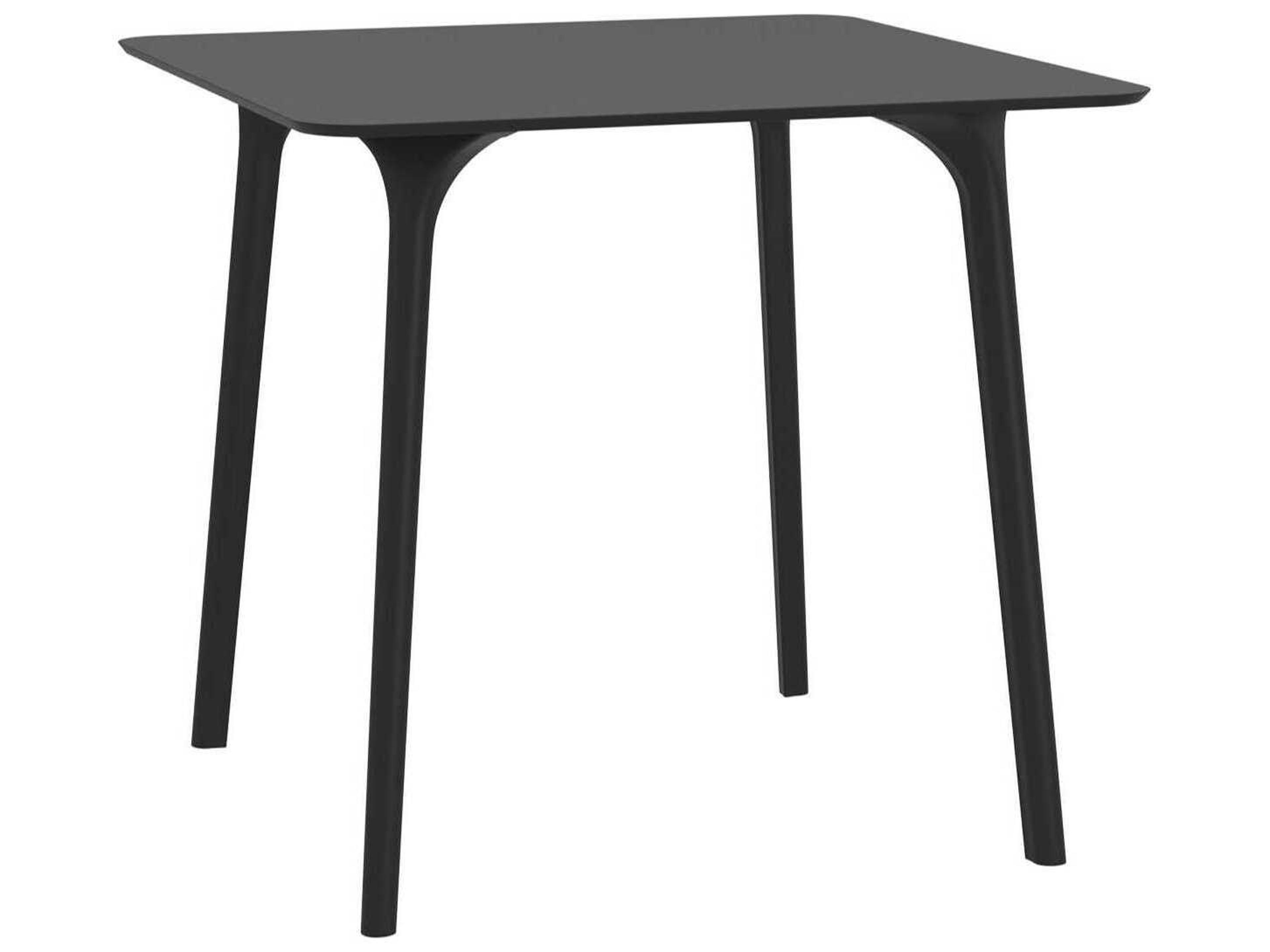 Maya Black Resin Square Dining Table