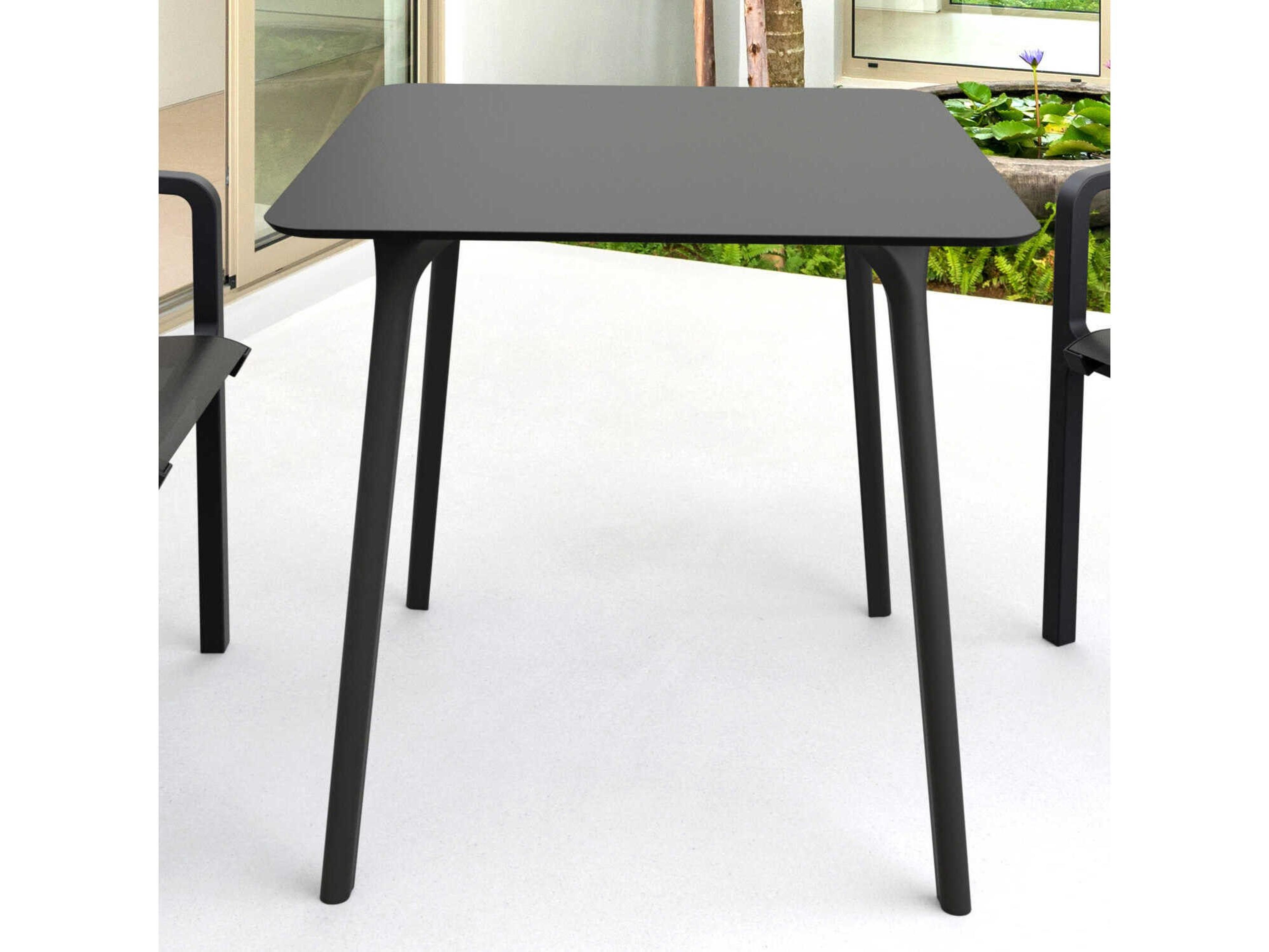 Compamia Maya Black Resin Square Dining Table