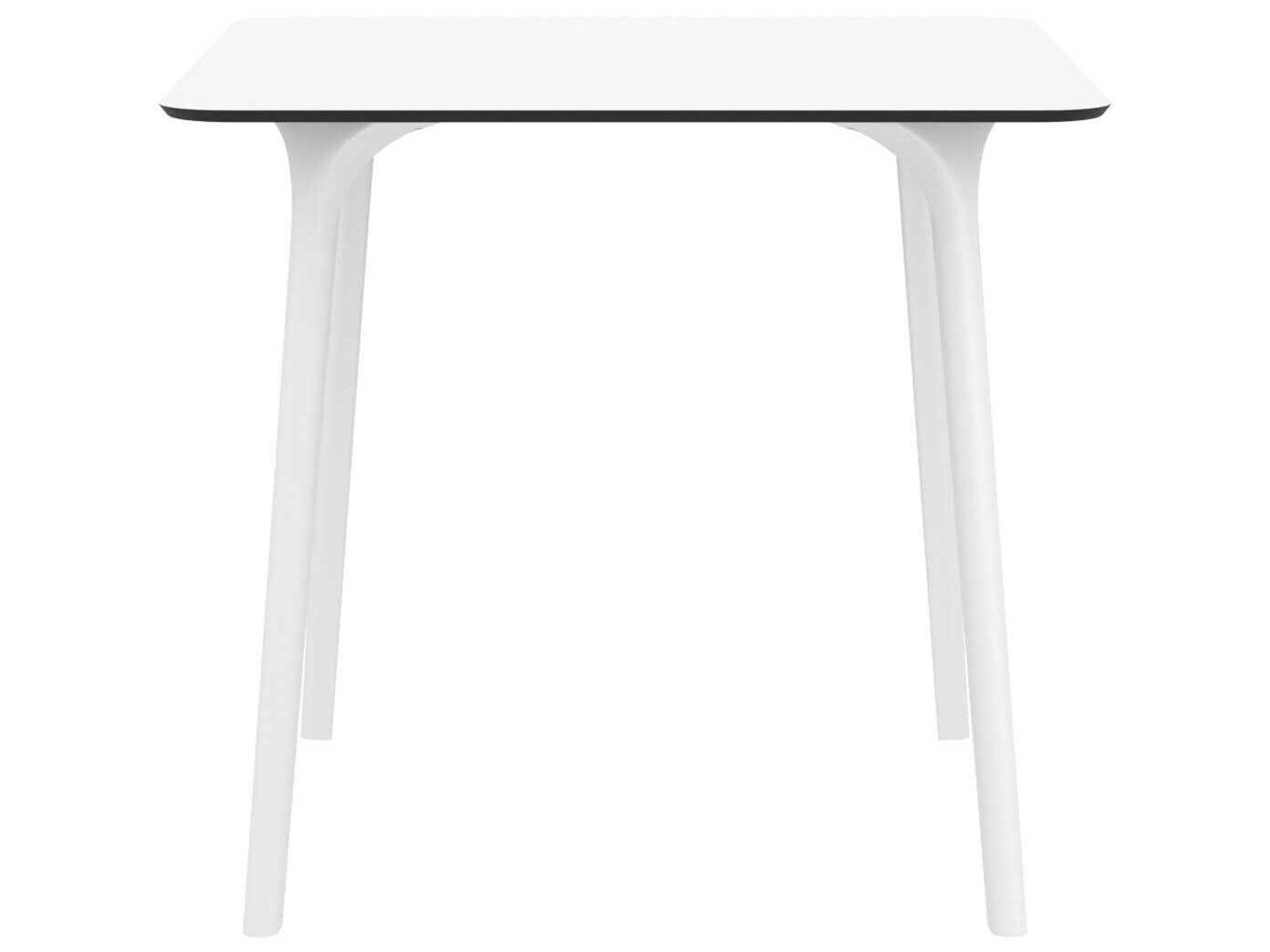 Compamia Maya White Resin Square Dining Table