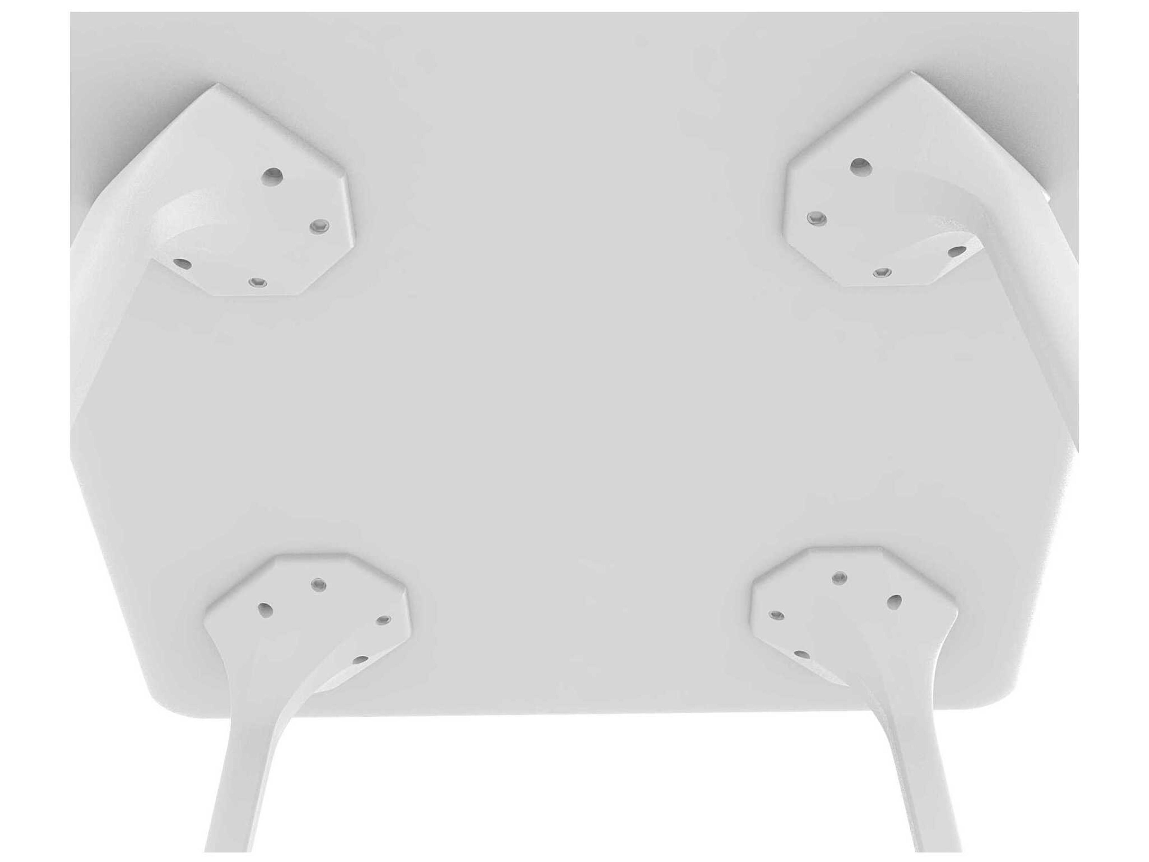 Compamia Maya White Resin Square Dining Table