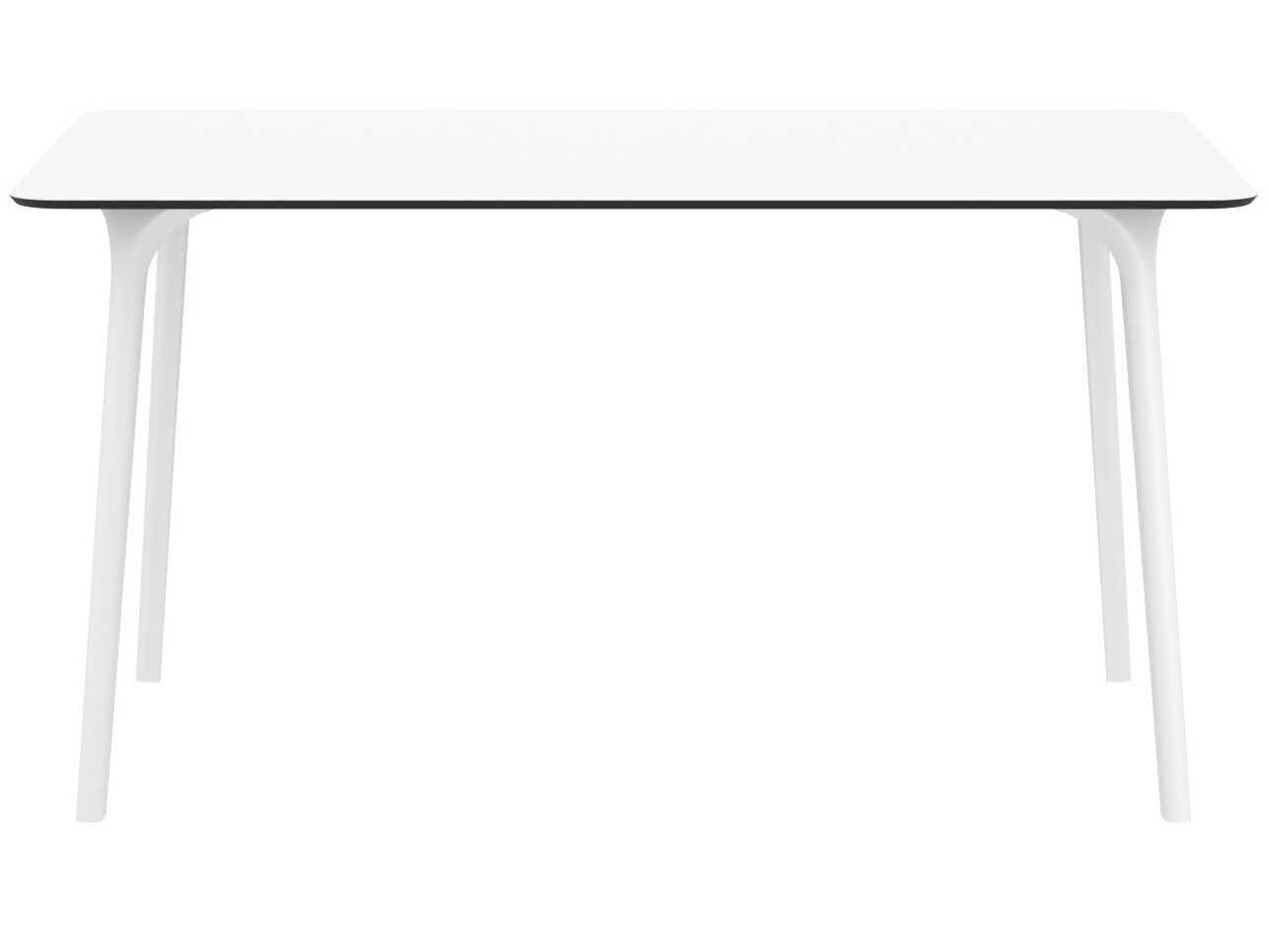 Compamia Maya White Resin Rectangular Dining Table