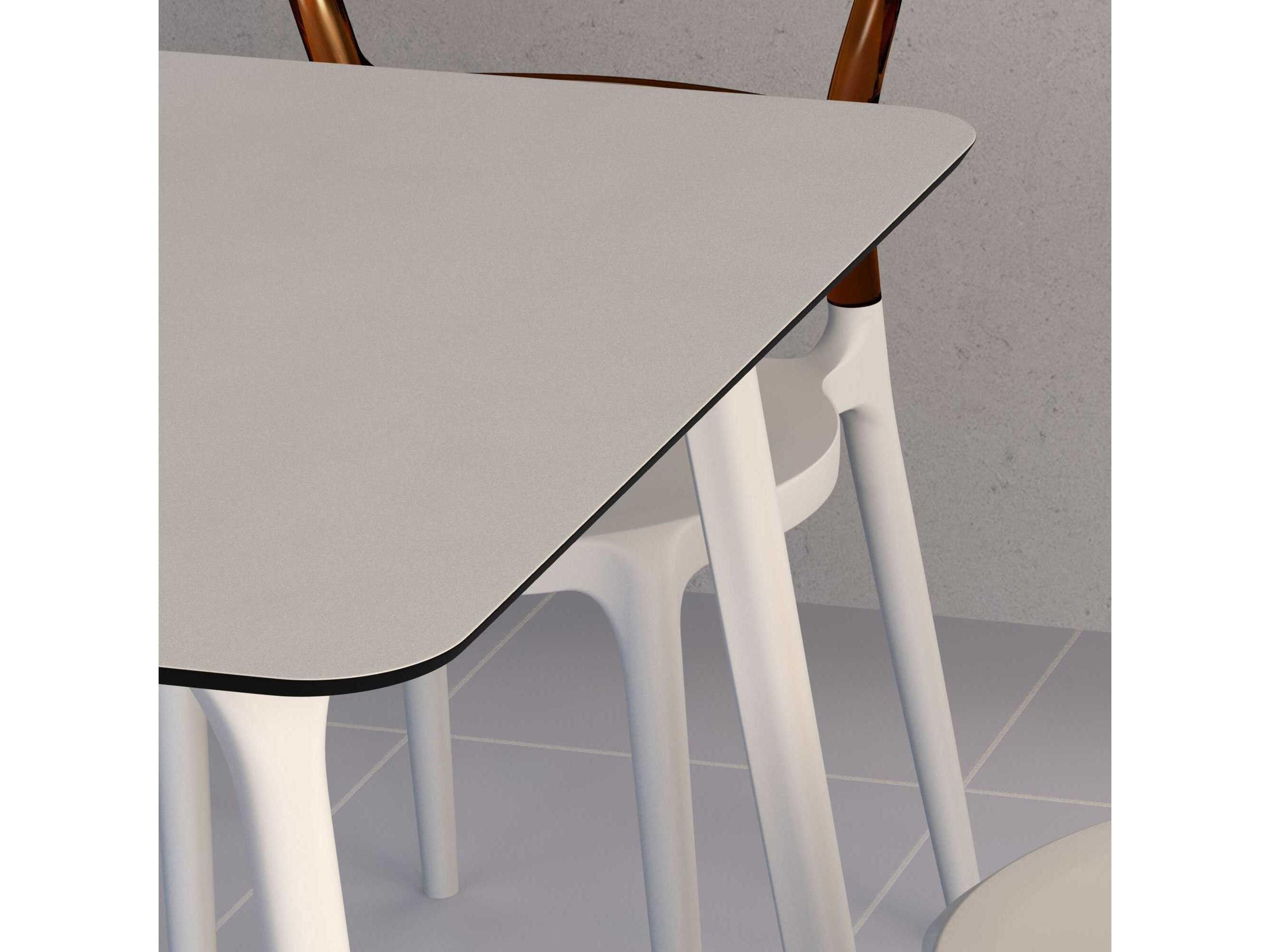 Compamia Maya White Resin Rectangular Dining Table